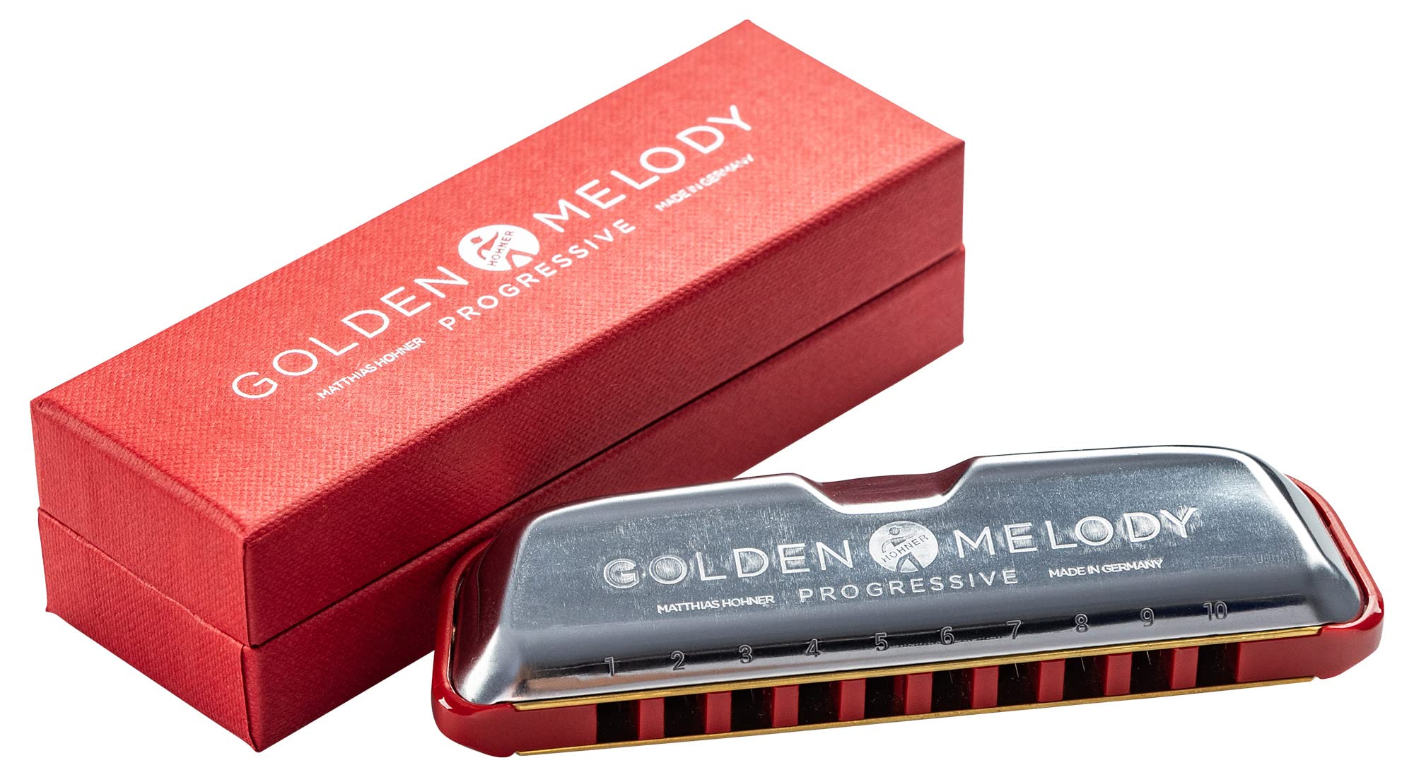 Hohner 544 Golden Melody Harmonica - Key of D w/ Key Stickers