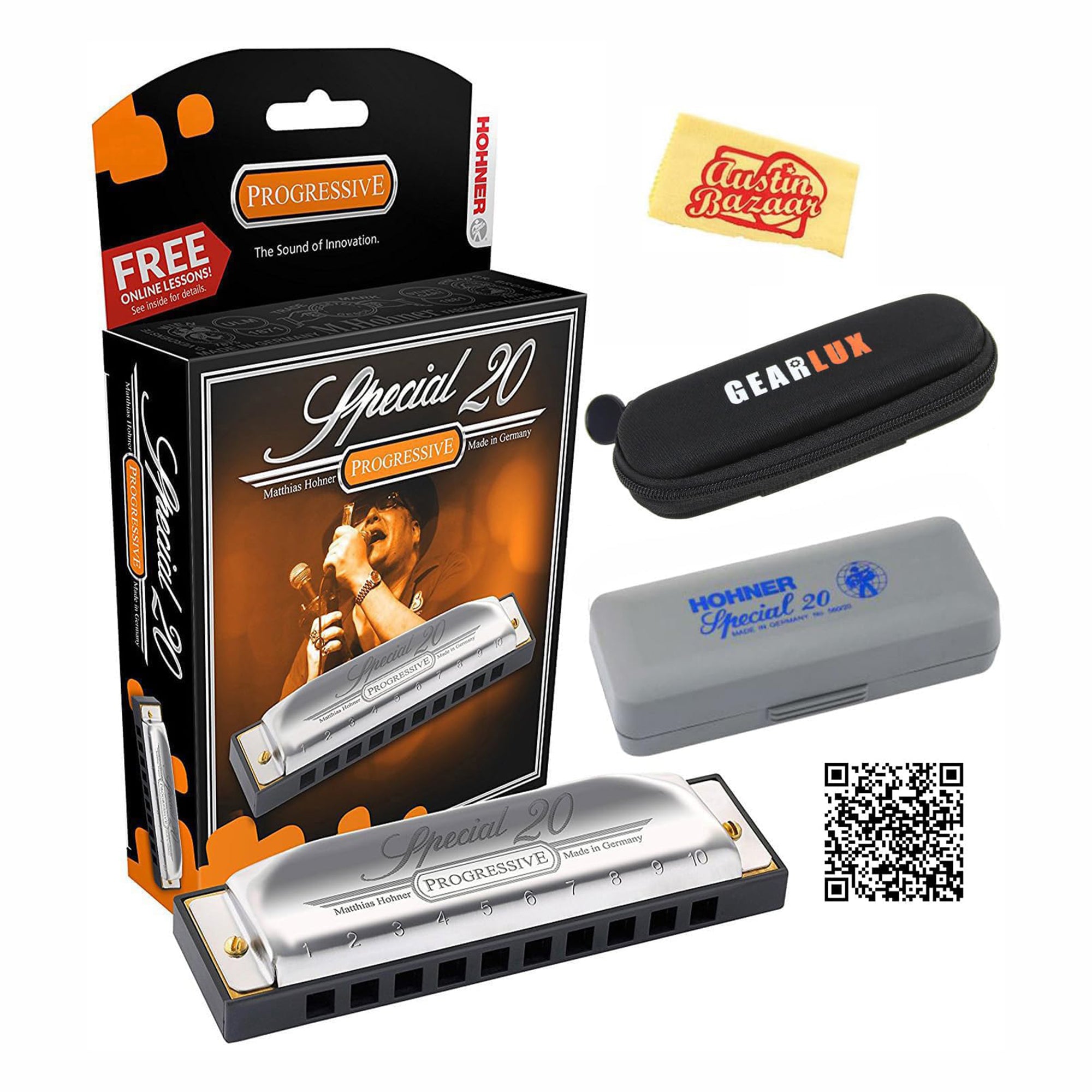 Hohner Special 20 Harmonica - Key of B w/ Instructional Manual