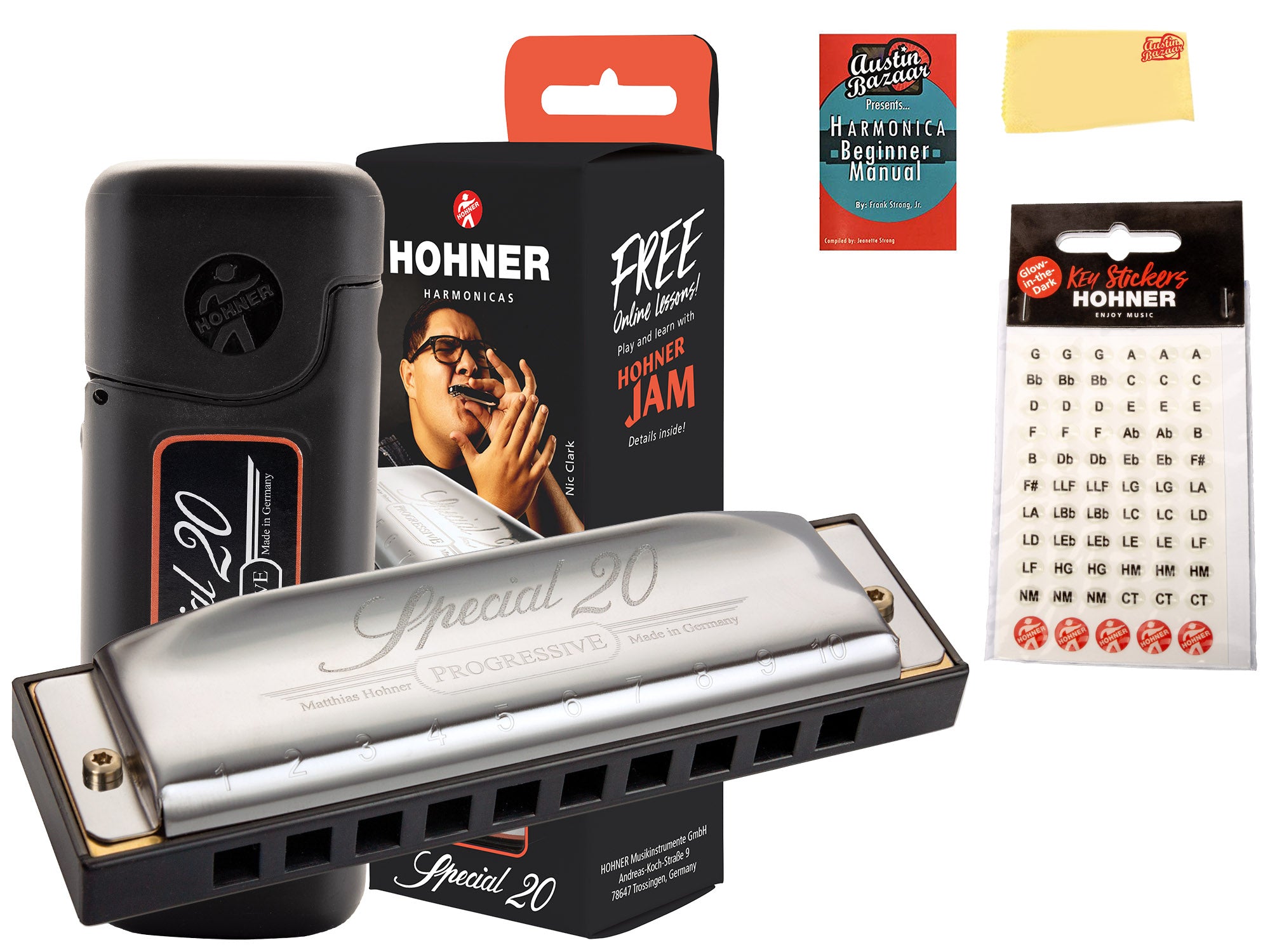 Hohner Special 20 Harmonica - Key of C w/ Key Stickers