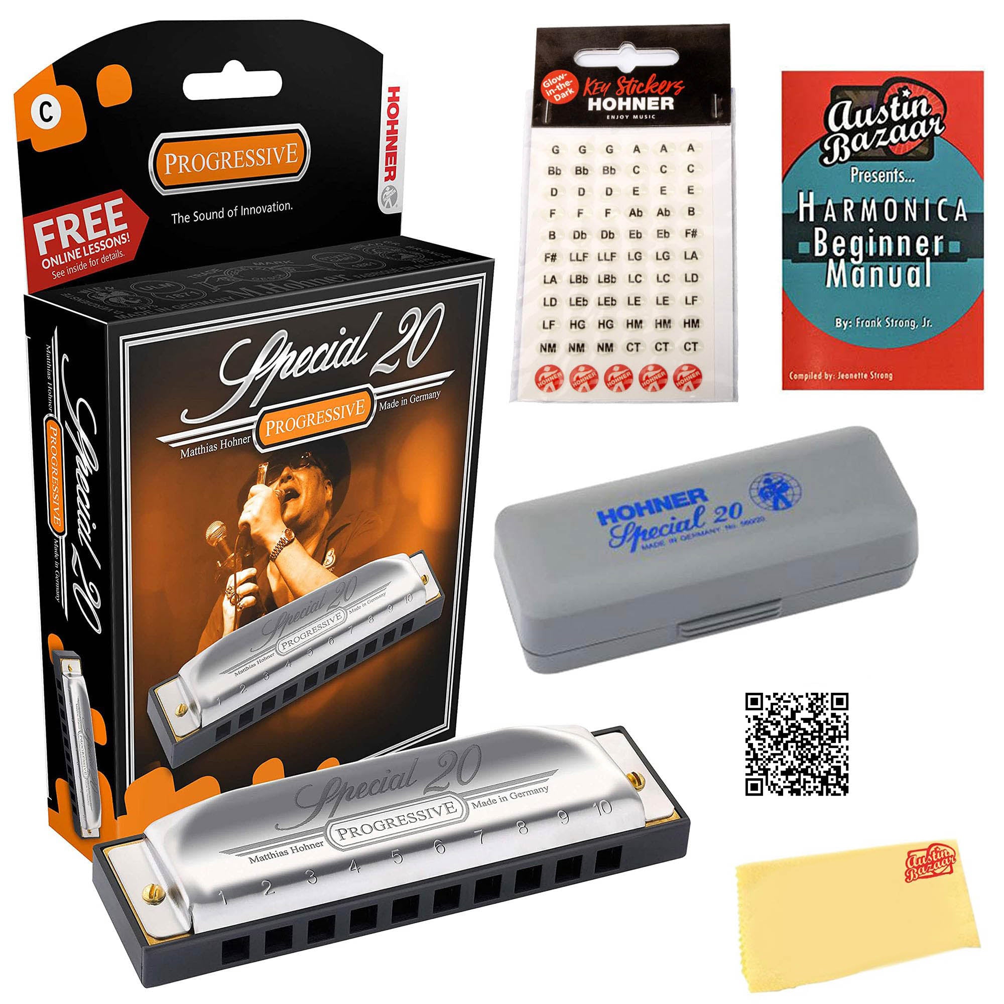 Hohner Special 20 Harmonica - Key of F w/ Key Stickers