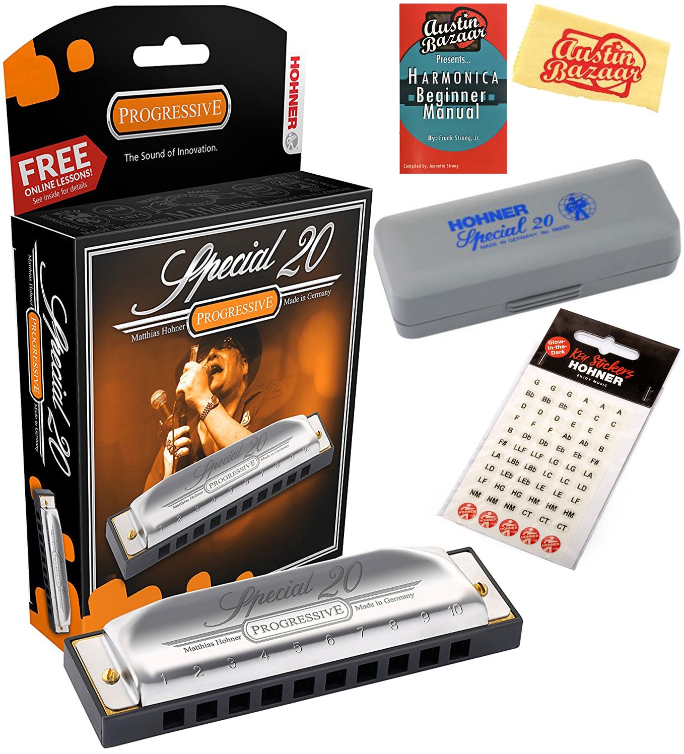 Hohner Special 20 Harmonica - Key of G w/ Key Stickers