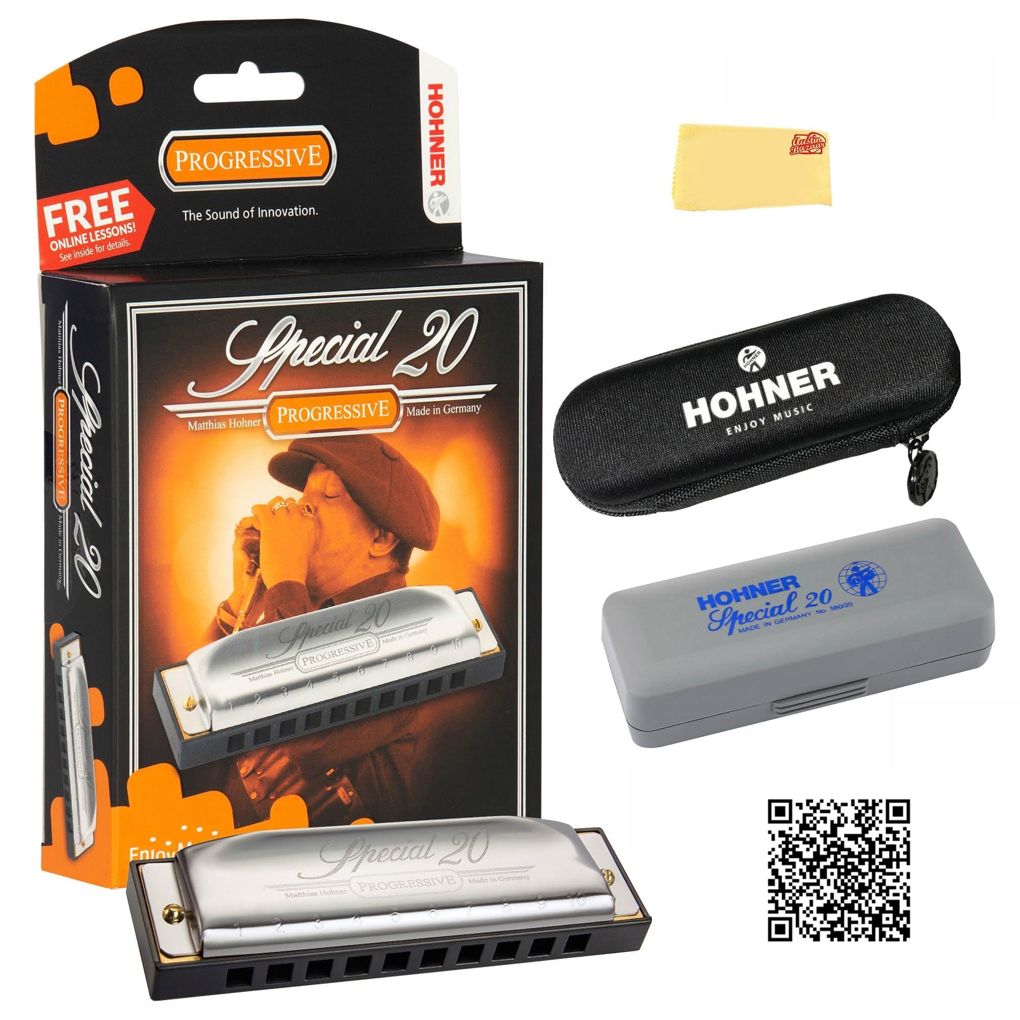 Hohner Special 20 Harmonica - Key of G Sharp w/ Instructional Manual