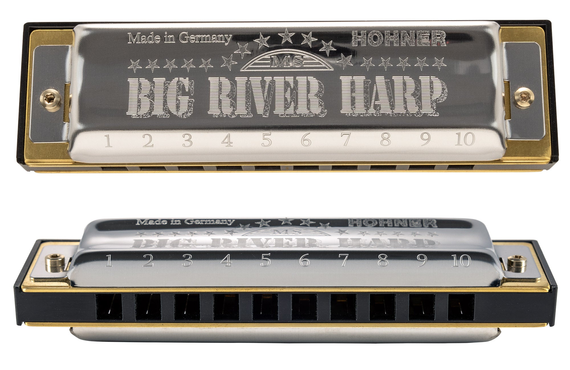 Hohner Big River Harmonica - Key of C w/ Instructional Manual