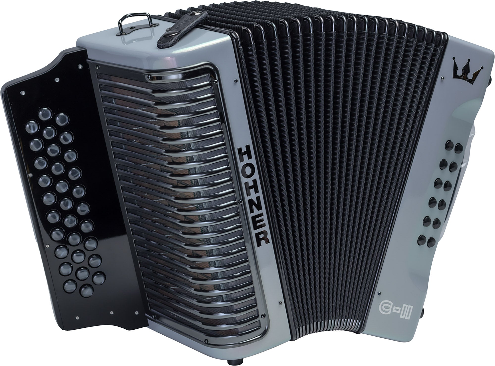 Hohner Corona C-II F/Bb/Eb Accordion - Silver Rainbow