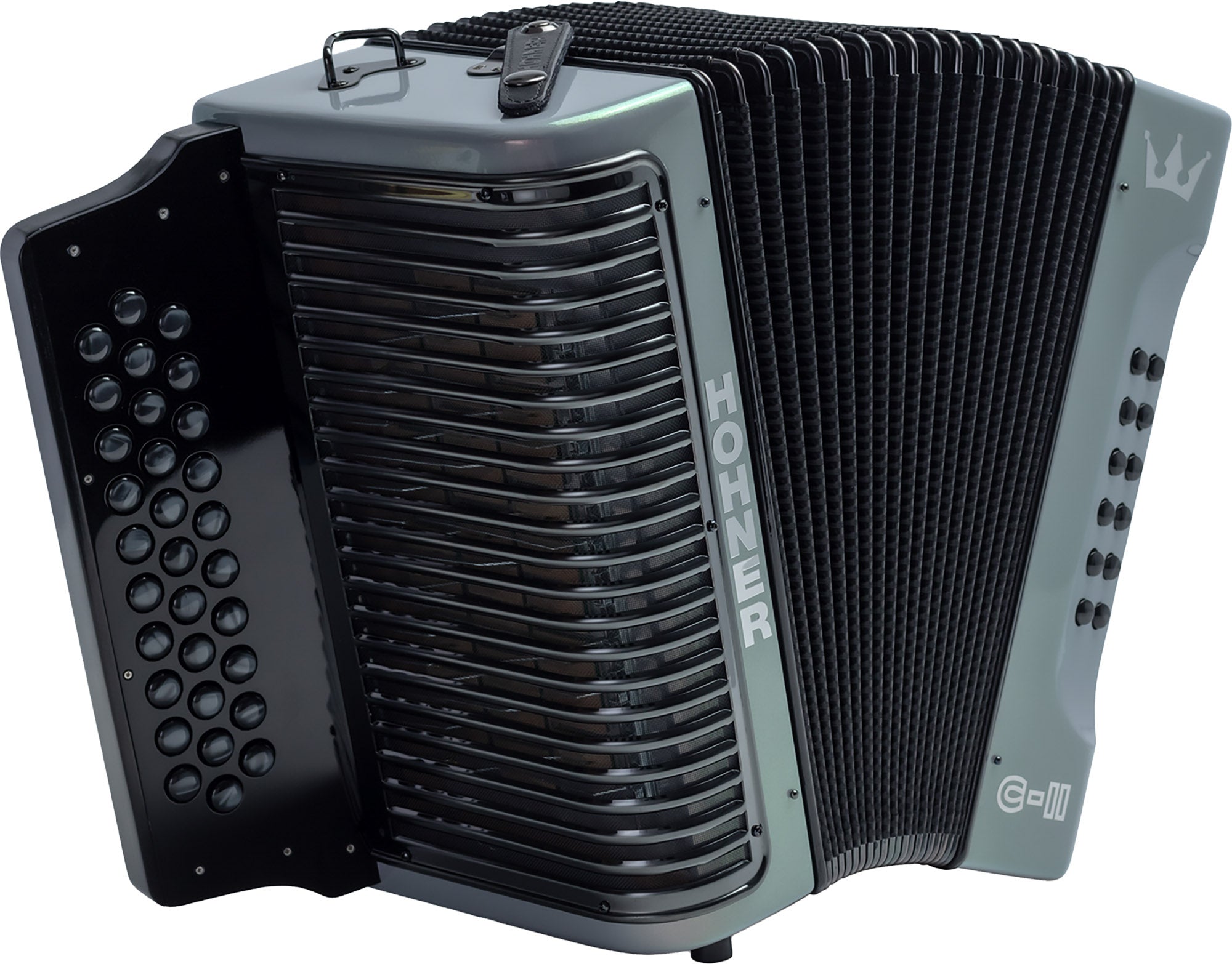 Hohner Corona C-II F/Bb/Eb Accordion - Silver Rainbow