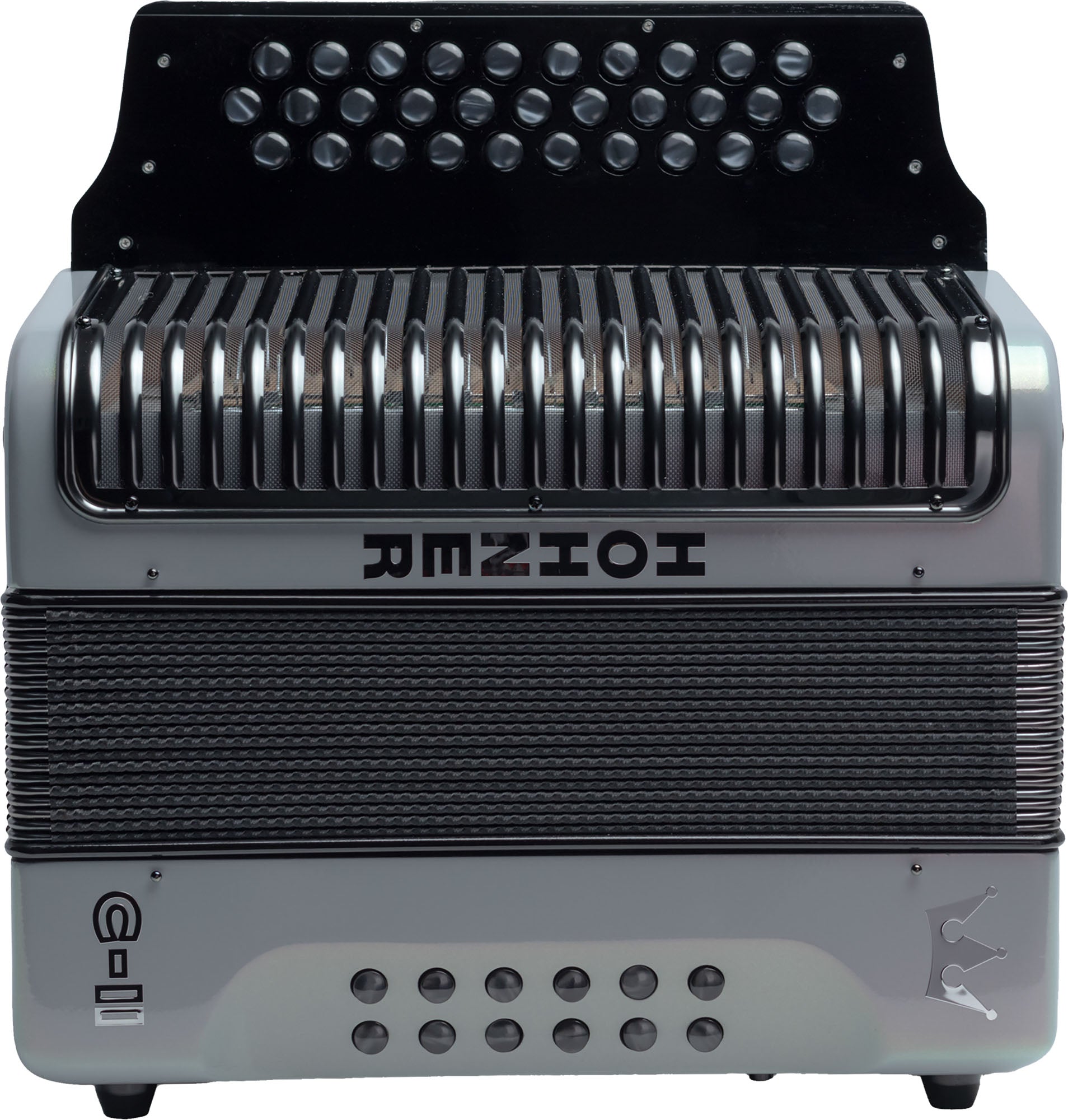 Hohner Corona C-II F/Bb/Eb Accordion - Silver Rainbow
