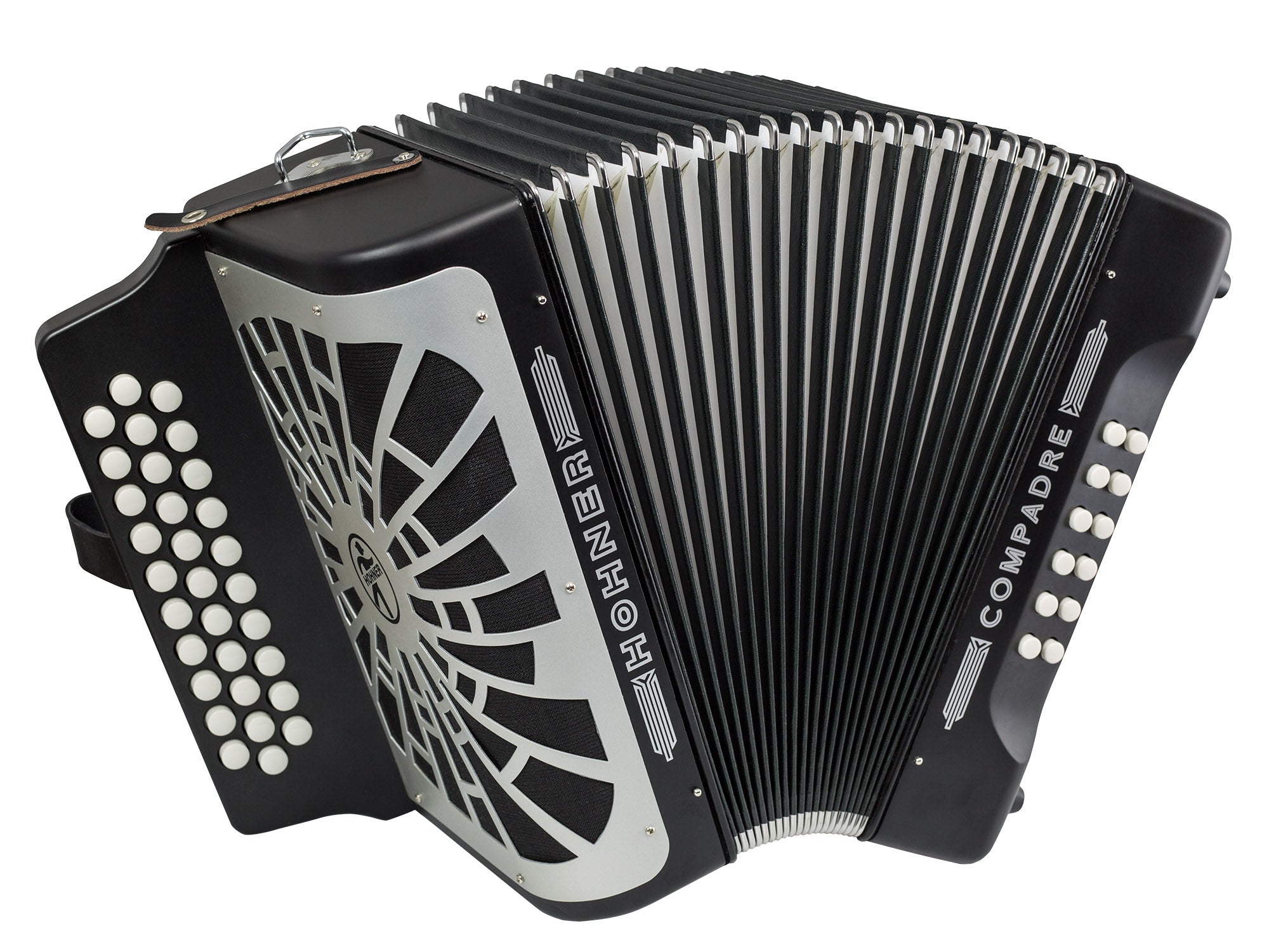 Hohner Compadre EAD 3-Row Diatonic Accordion - Black w/ Hard Case