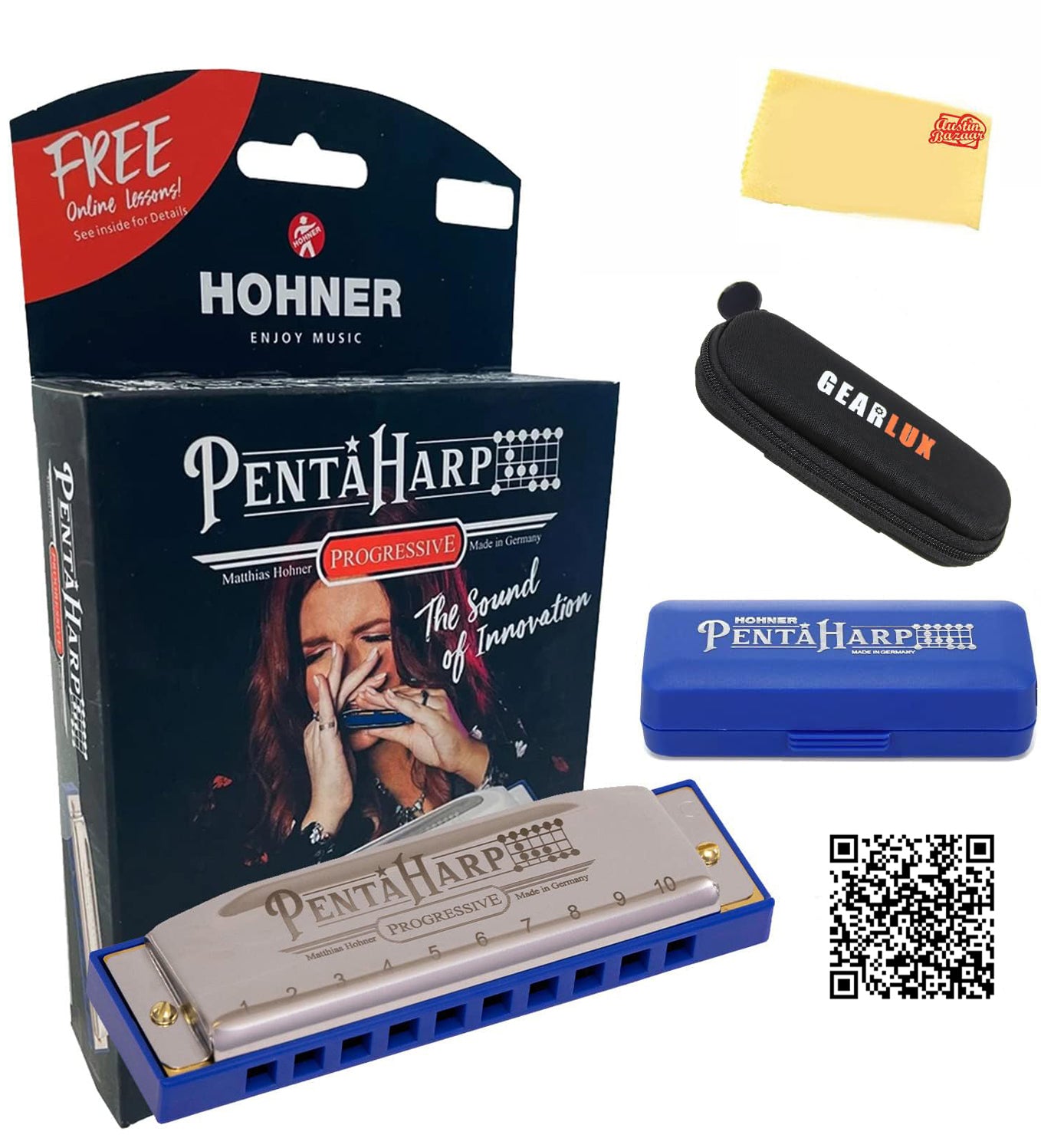 Hohner PentaHarp Harmonica - Key of A Minor w/ Case