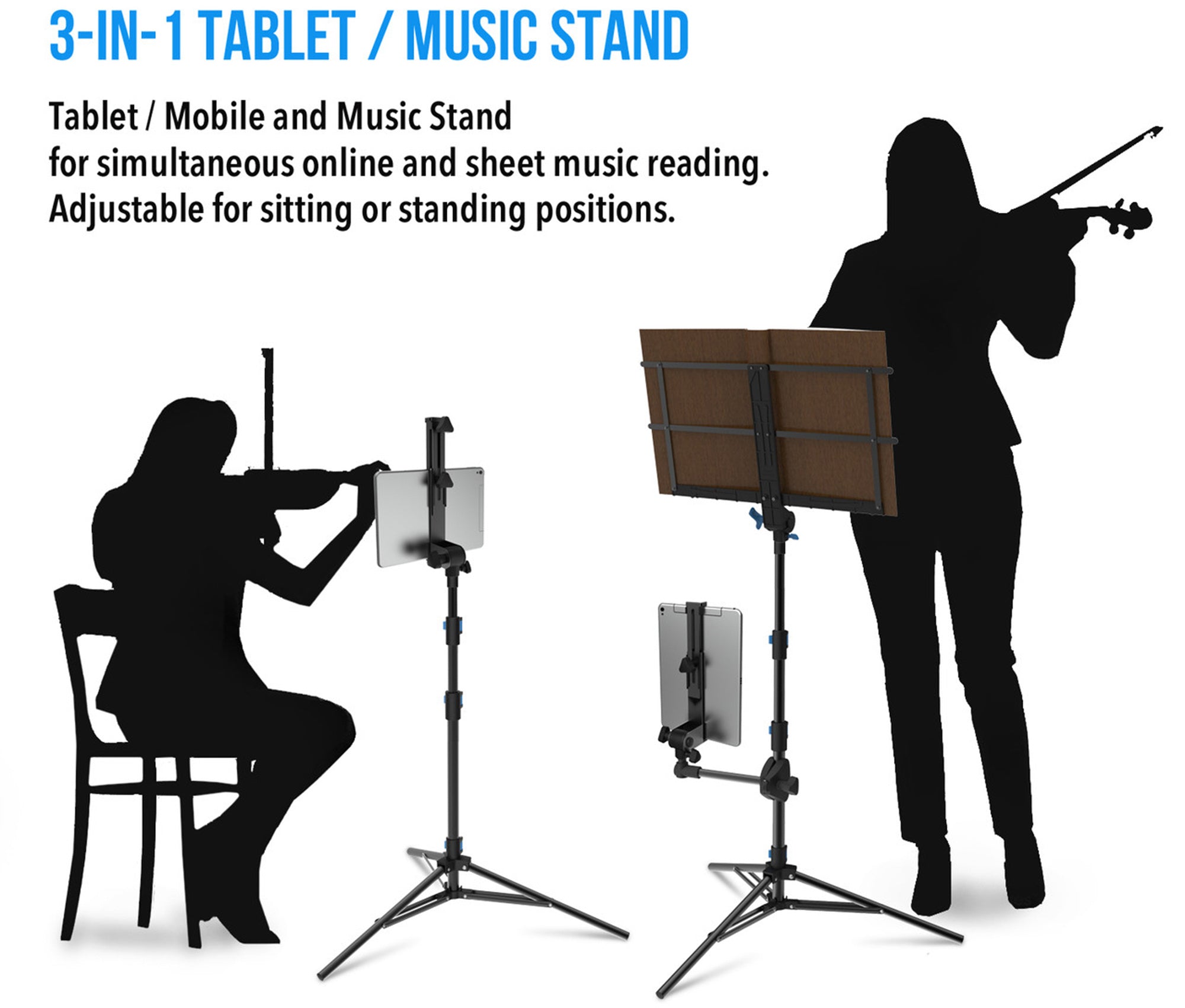 IA Stands ECT2 Folding Music Stand for Sheet Music