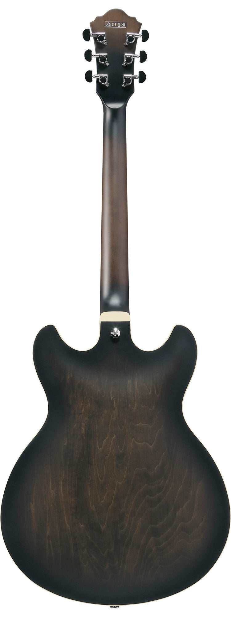 Ibanez AS53 AS Artcore Hollow Body Electric Guitar - Transparent Black Flat w/ Amplifier