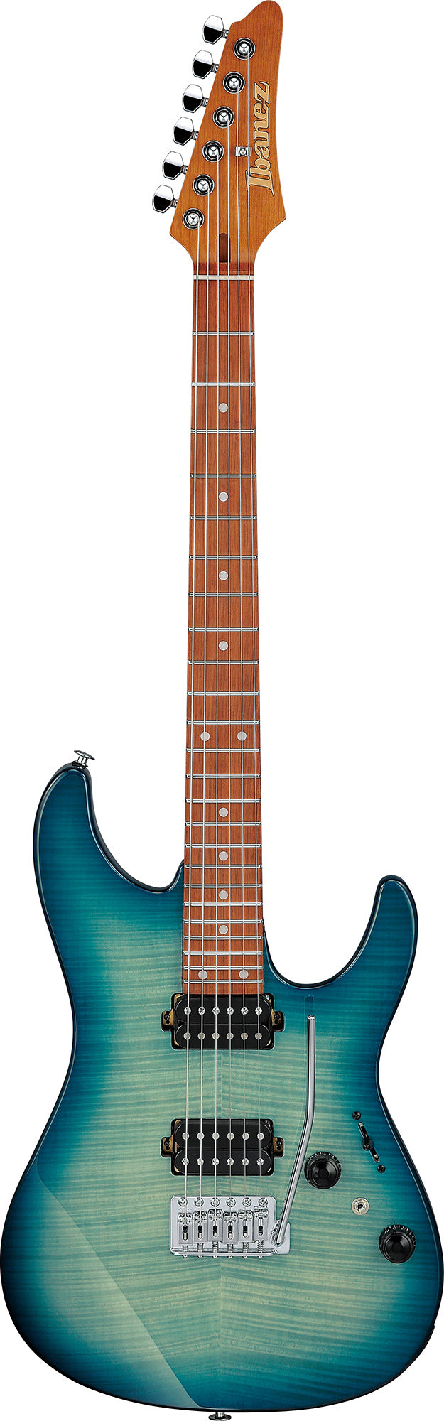 Ibanez AZ24S1F AZ Standard Electric Guitar - Transparent Turquoise Burst