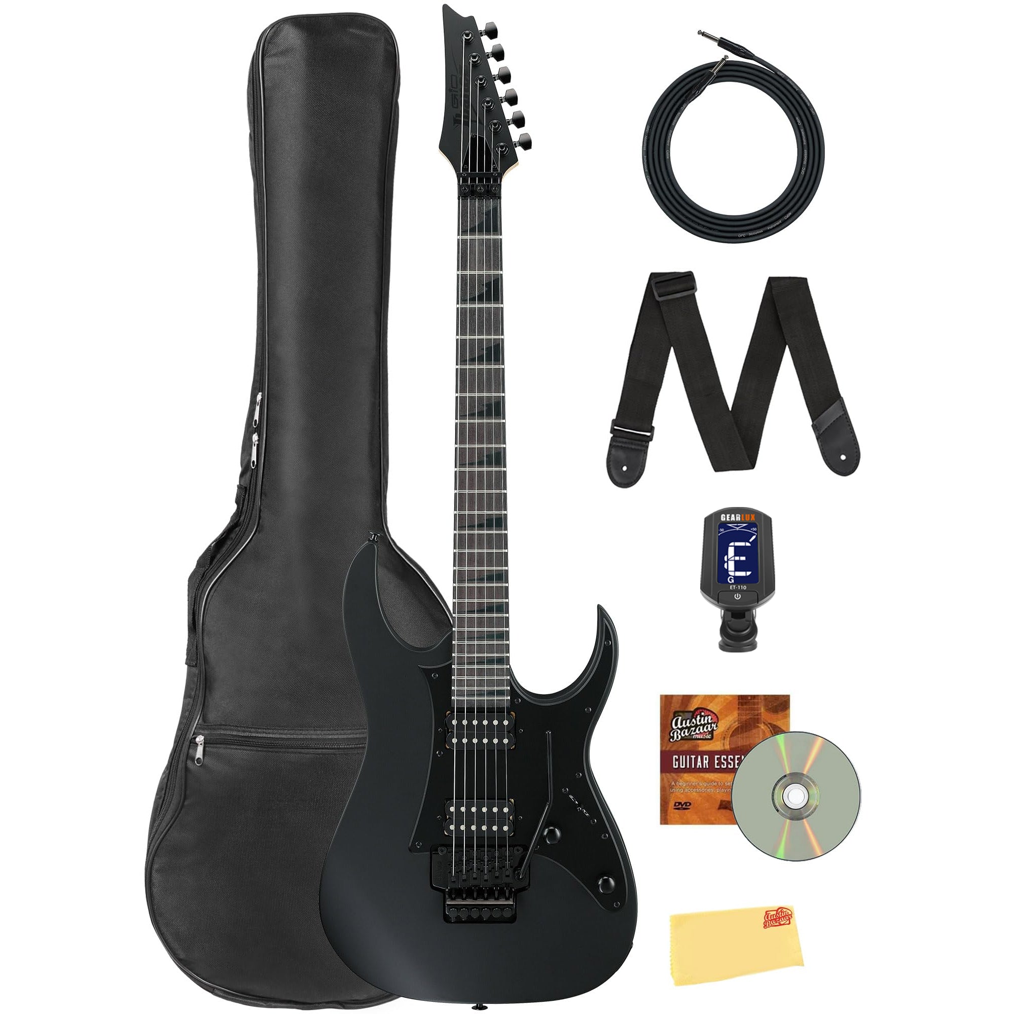 Ibanez GRGR330EX RG Gio Electric Guitar - Black Flat w/ Gig Bag