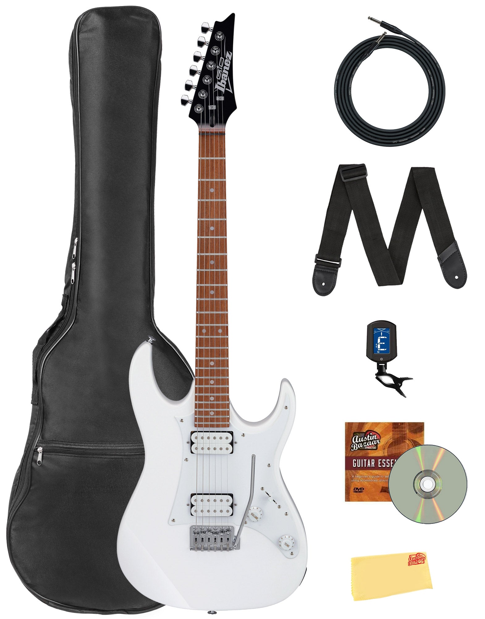 Ibanez GRX20W RG Gio Electric Guitar - White w/ Gig Bag