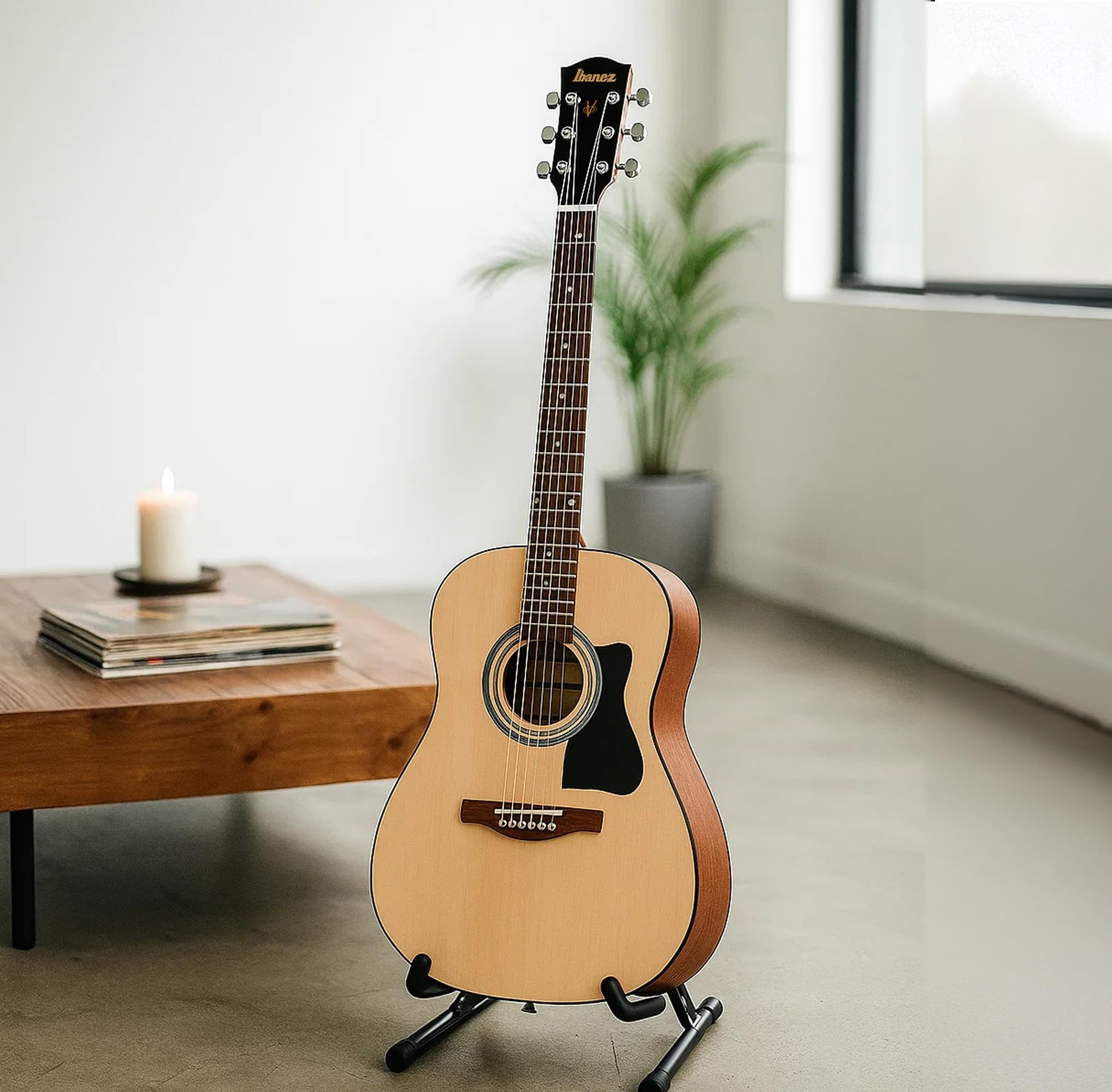 Ibanez IJVC50 JamPack Grand Concert Acoustic Guitar Pack - Open Pore Natural w/ Gig Bag