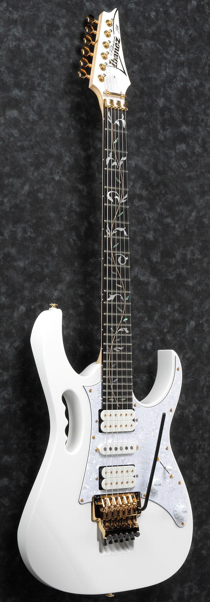 Ibanez JEM7VP JEM Steve Vai Signature Premium Electric Guitar - White w/ Gig Bag