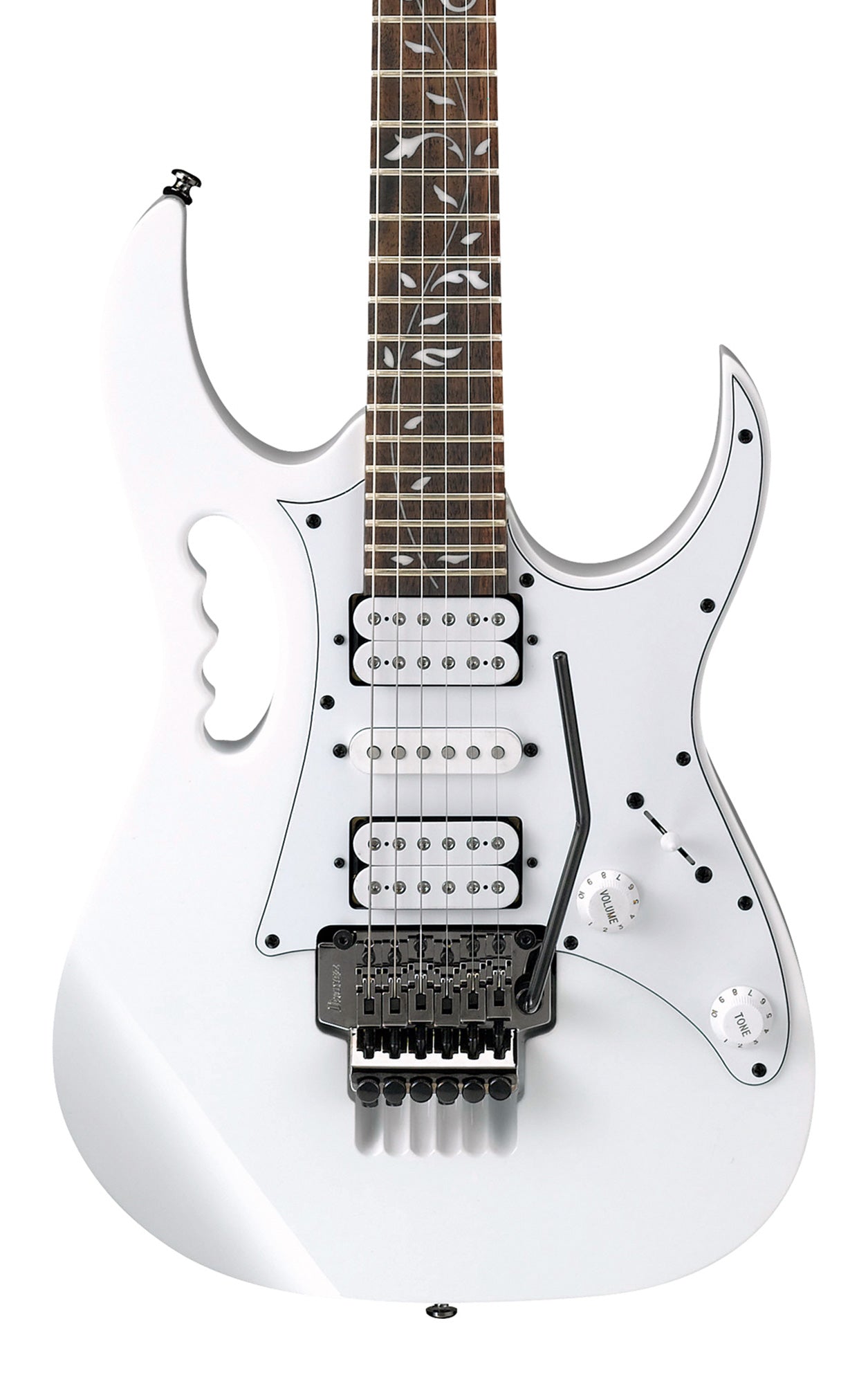 Ibanez JEMJR JEM Steve Vai Electric Guitar - White w/ Gig Bag