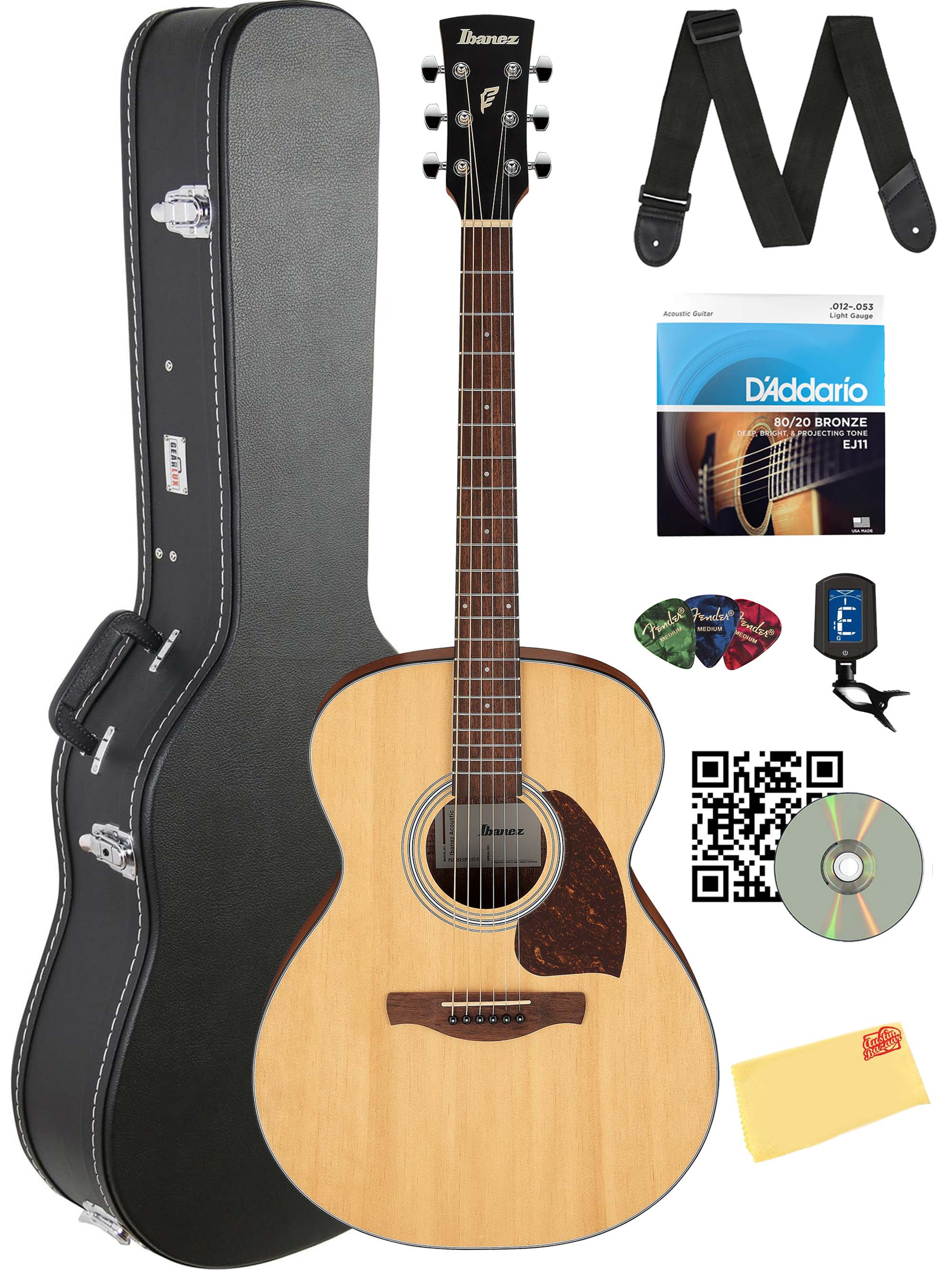 Ibanez PC50 PF Performance Grand Concert Acoustic Guitar - Open Pore Natural w/ Hard Case