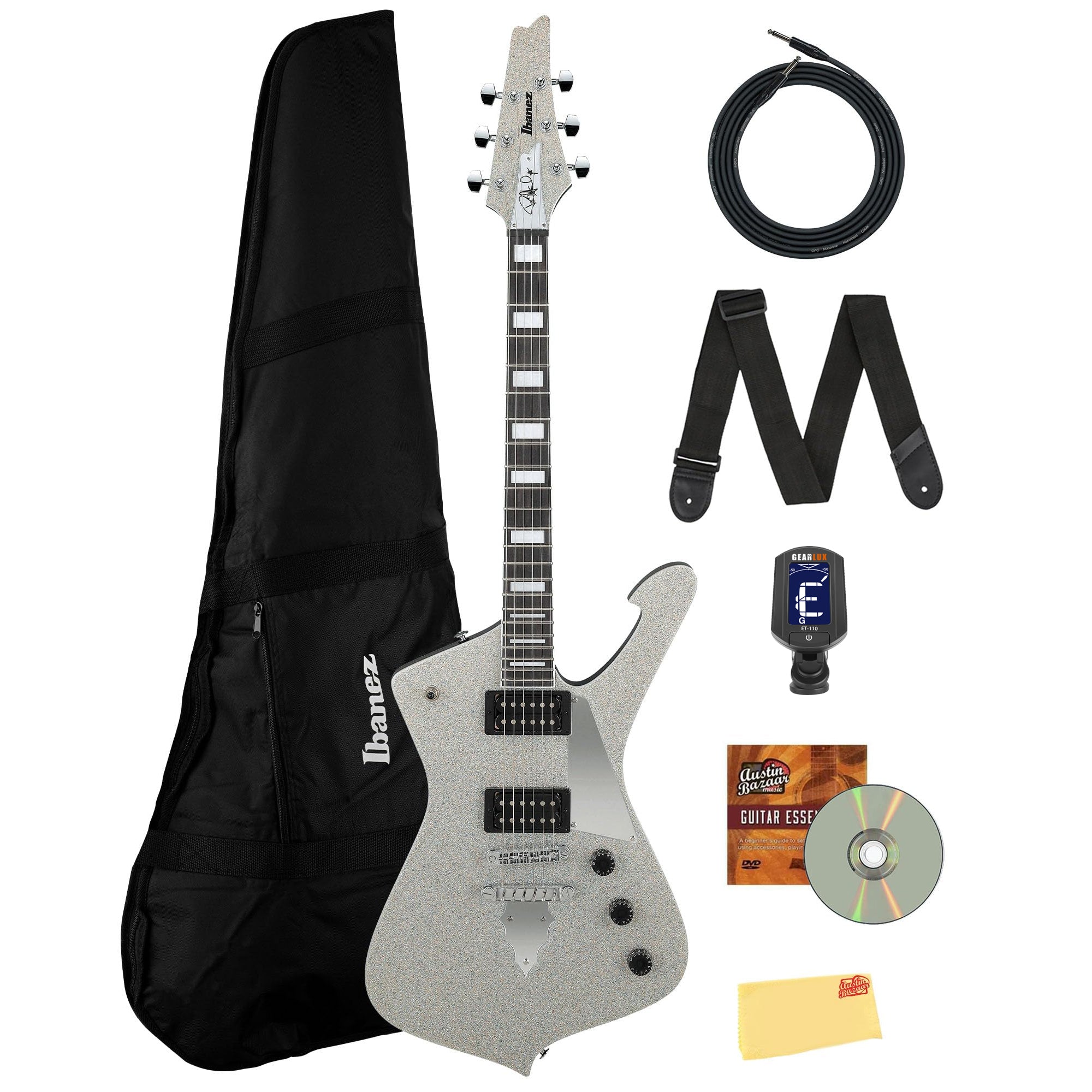Ibanez PS60 Paul Stanley Electric Guitar - Silver Sparkle w/ Gig Bag