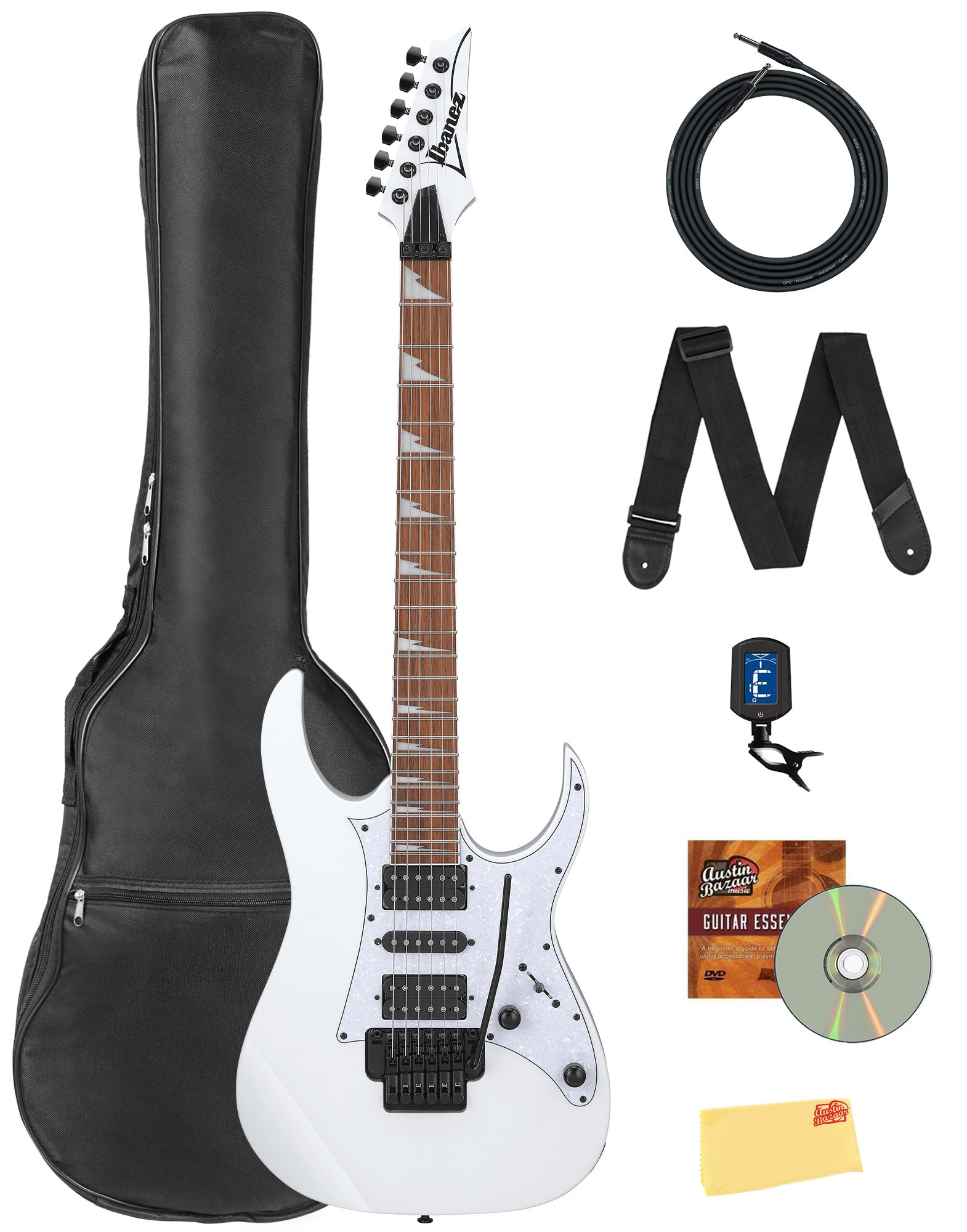 Ibanez RG450DXB RG Standard Electric Guitar - White w/ Gig Bag