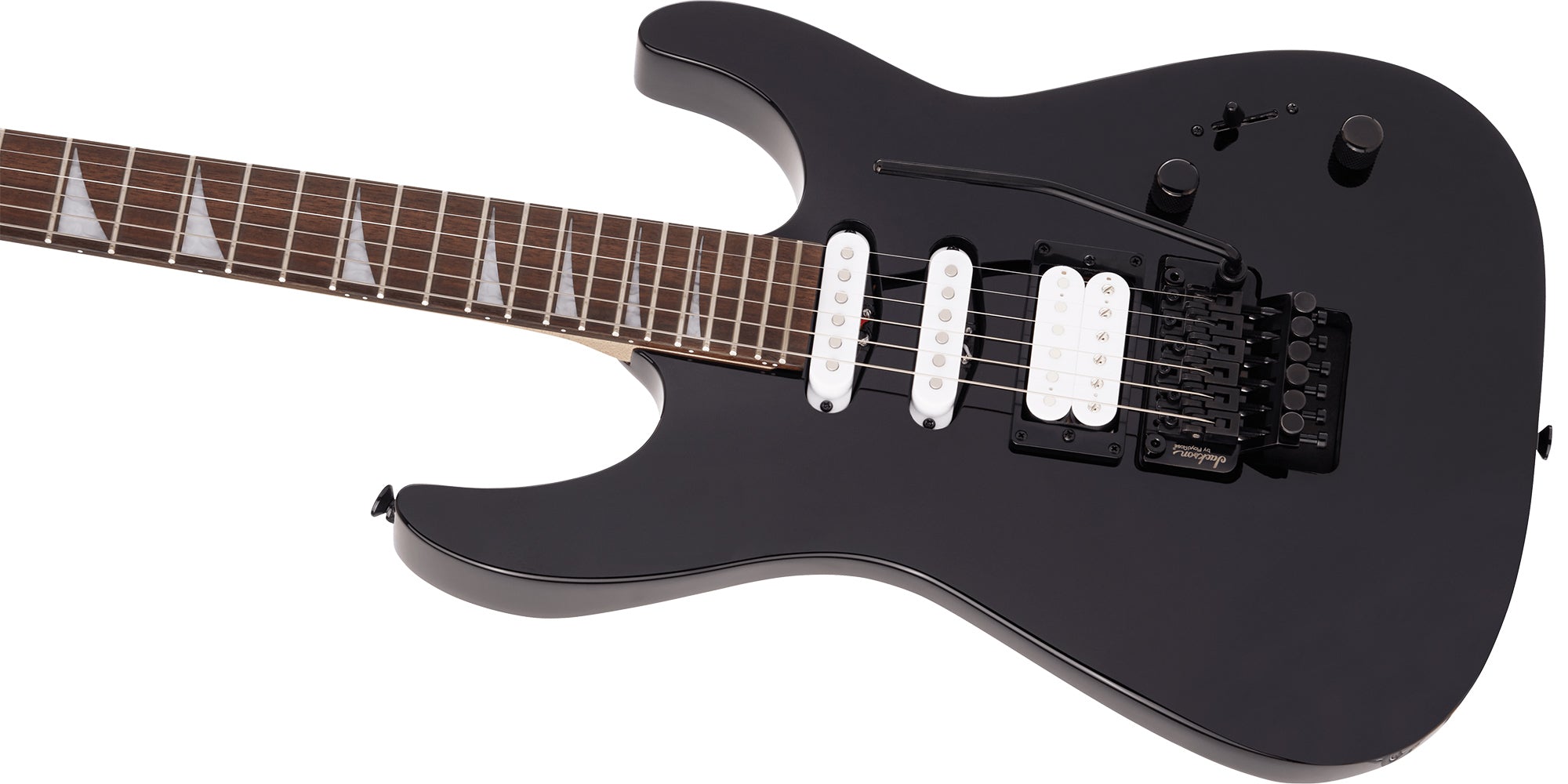 Jackson X Series Dinky DK3XR HSS Electric Guitar - Gloss Black w/ Instrument Cable