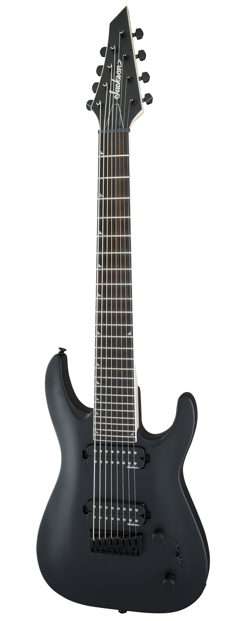 Jackson JS Series Dinky Arch Top JS32-8 DKA HT 8-String Electric Guitar - Satin Black w/ Instrument Cable