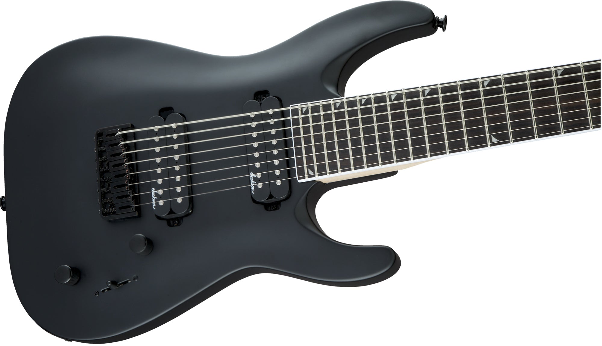Jackson JS Series Dinky Arch Top JS32-8 DKA HT 8-String Electric Guitar - Satin Black w/ Instrument Cable