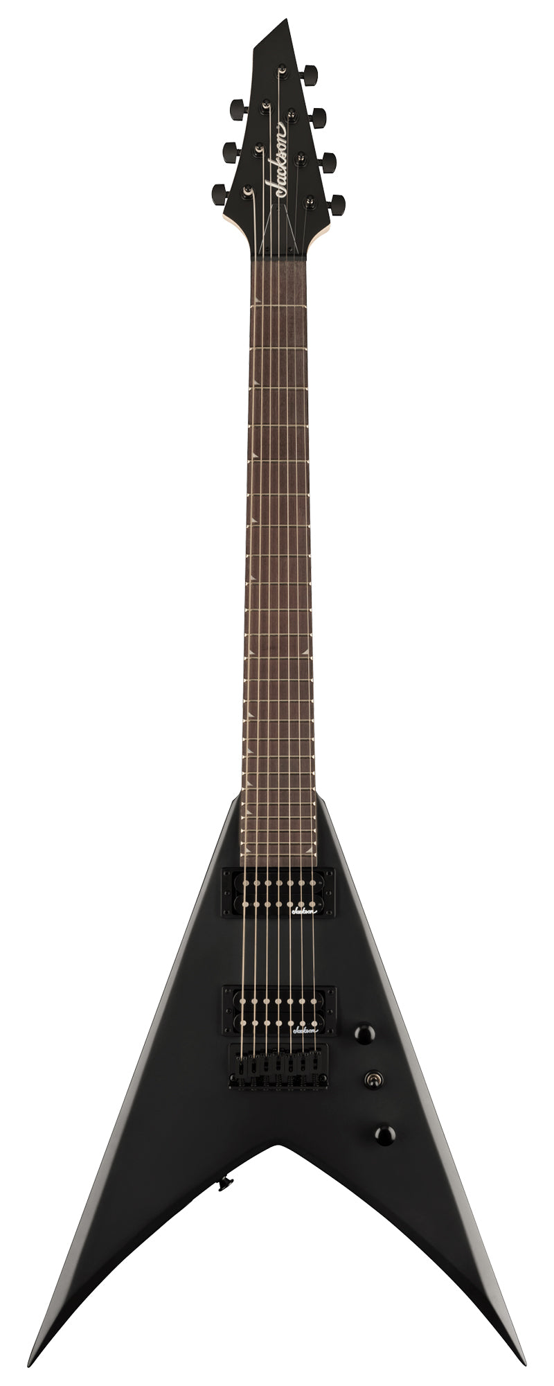 Jackson King V JS22-7 KV HT 7-String Electric Guitar - Satin Black w/ Instrument Cable