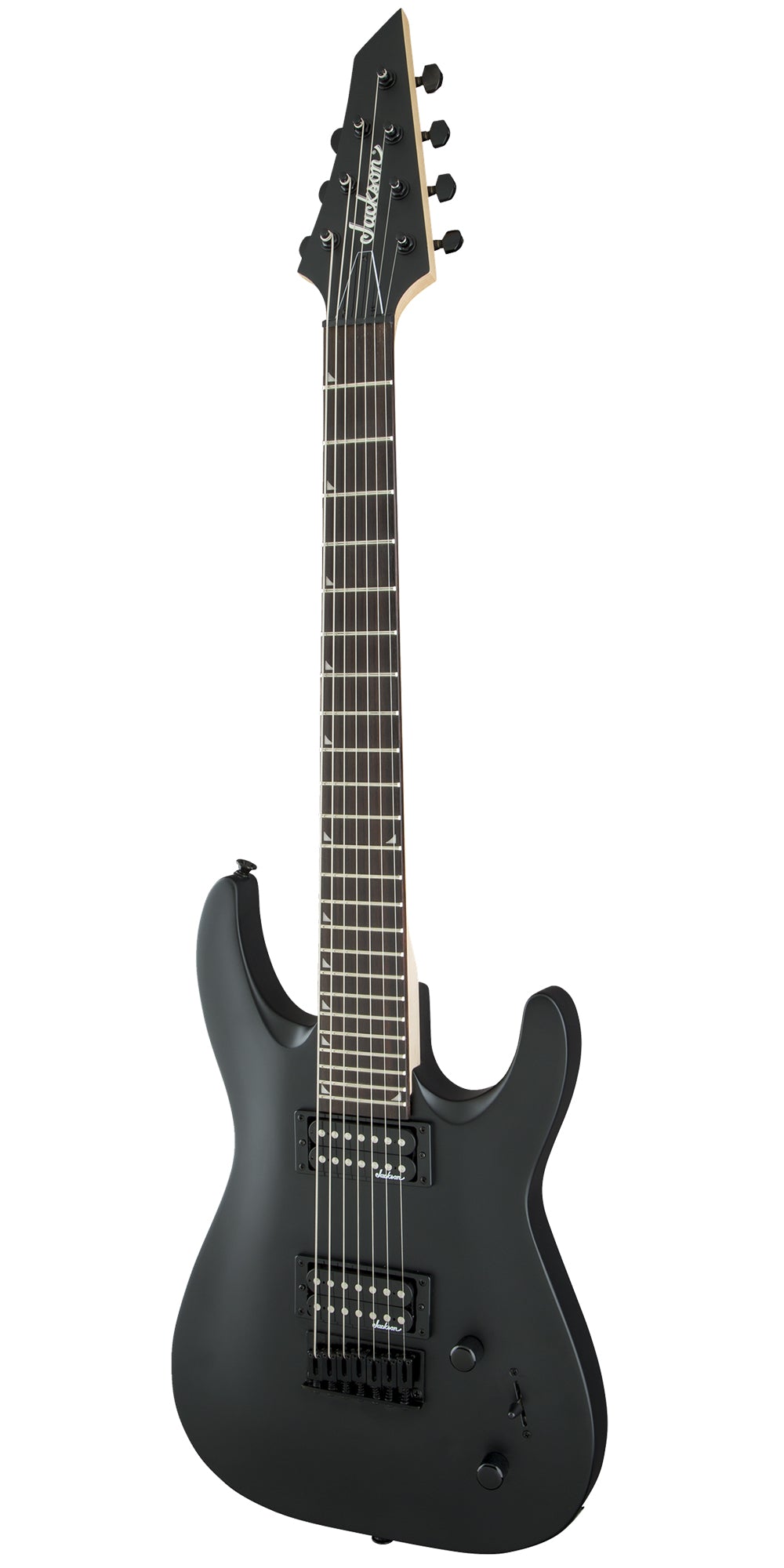 Jackson JS Series Dinky Arch Top JS22-7 DKA HT Electric Guitar - Satin Black w/ Instrument Cable