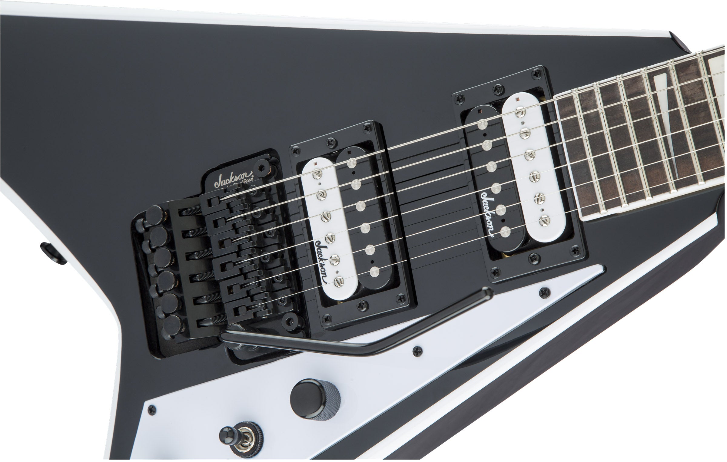Jackson JS Series Rhoads JS32 Electric Guitar - Black with White Bevels