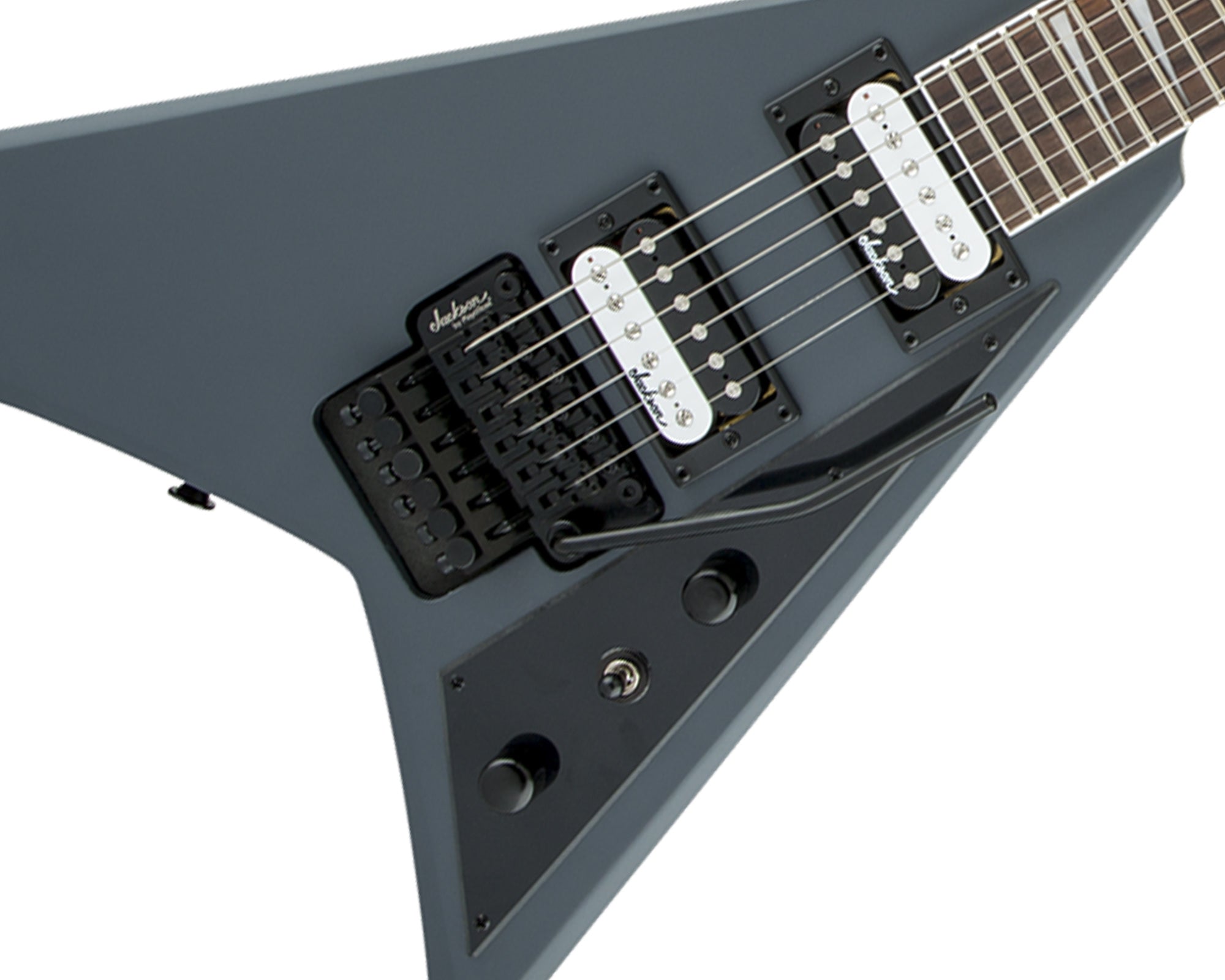 Jackson JS Series Rhoads JS32 Electric Guitar - Satin Gray w/ Instrument Cable