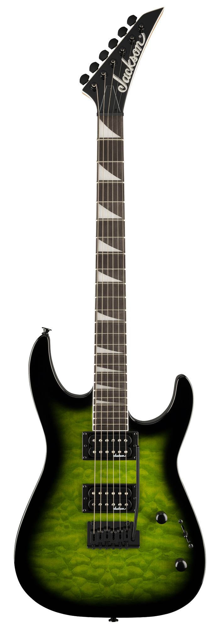 Jackson Dinky JS20 DKQ 2PT Electric Guitar - Transparent Green w/ Instrument Cable