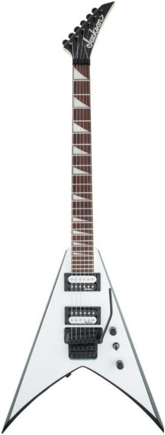 Jackson JS32 King V Electric Guitar - White with Black Bevels