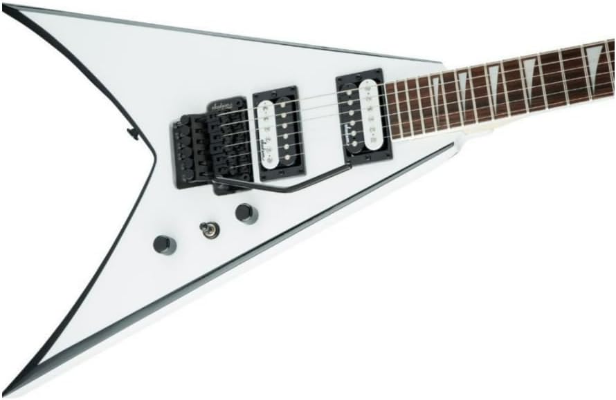Jackson JS32 King V Electric Guitar - White with Black Bevels