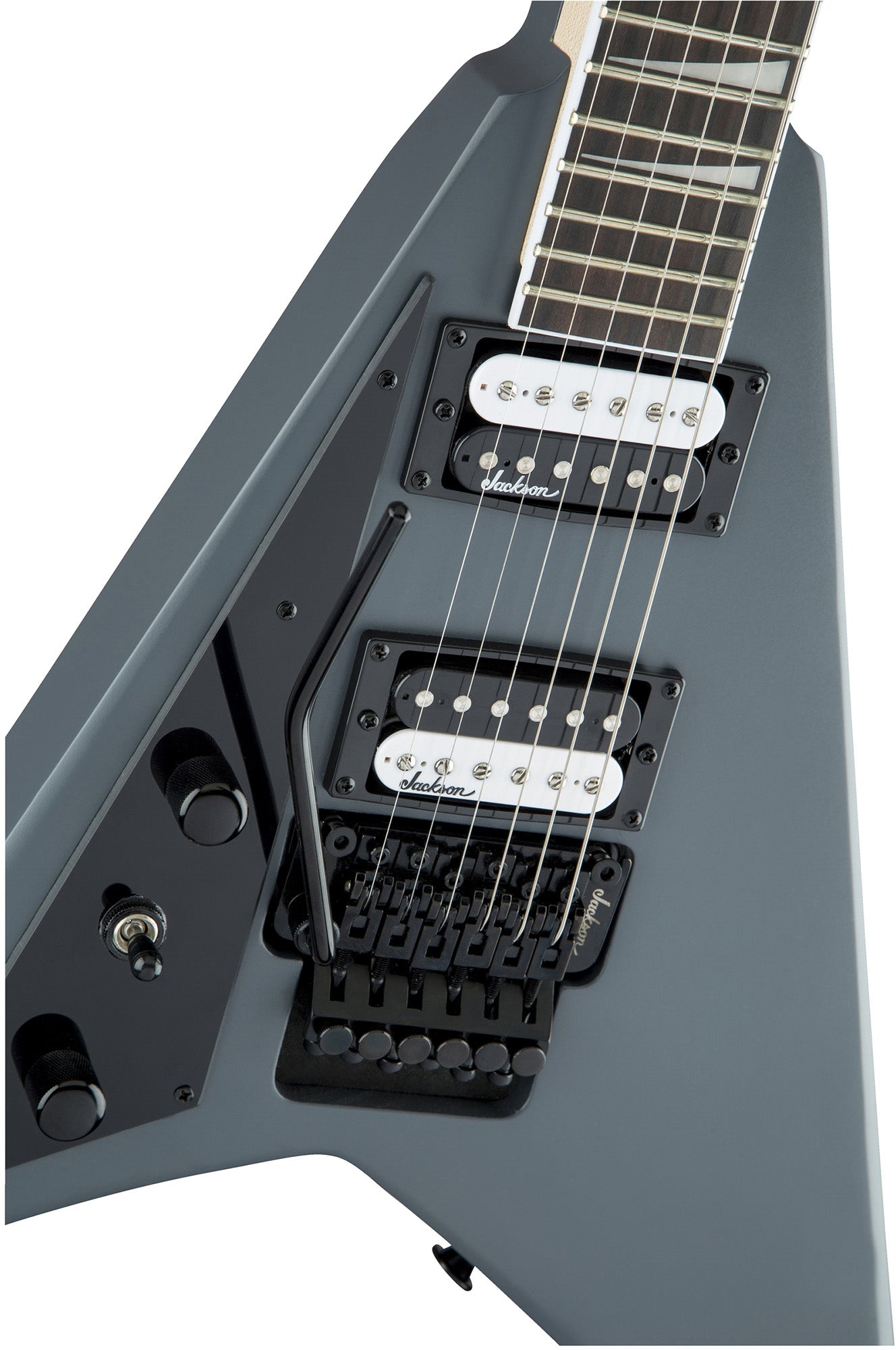 Jackson Rhoads JS32 Left-Handed Electric Guitar - Satin Gray w/ Instrument Cable