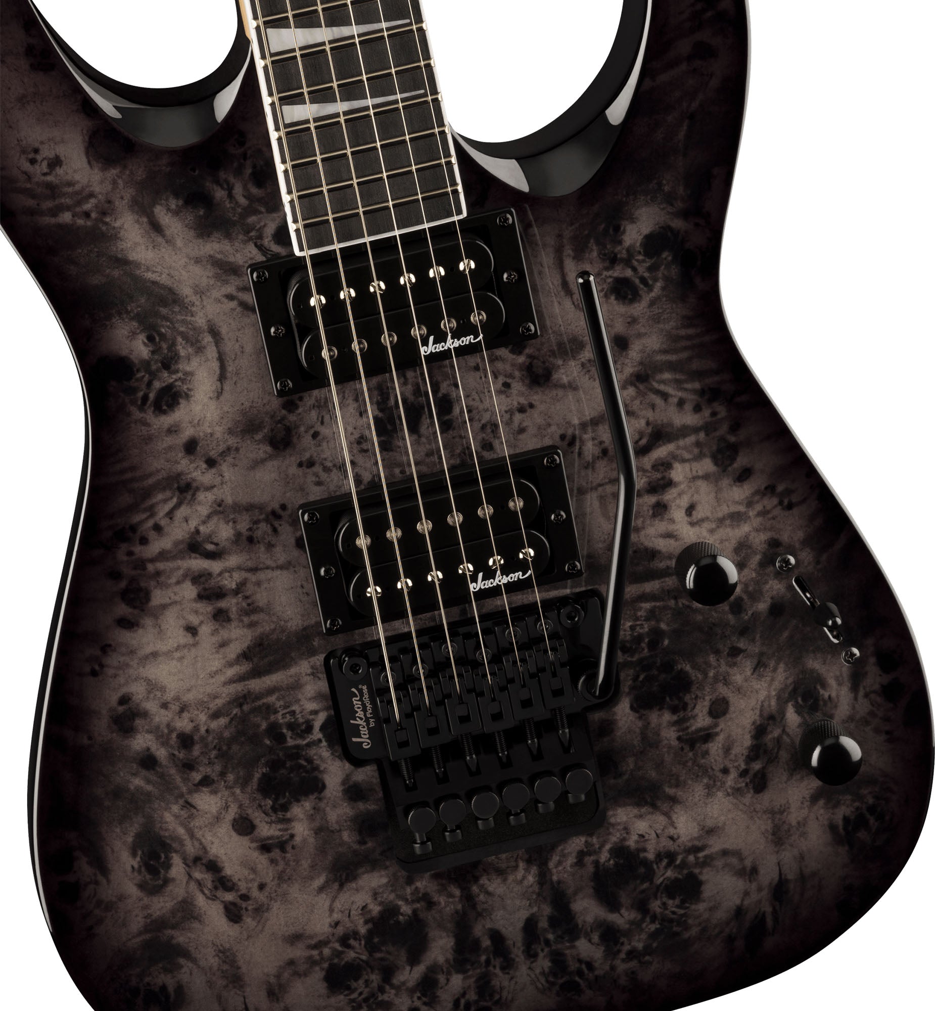 Jackson Dinky JS32 DKAP Electric Guitar - Transparent Black w/ Instrument Cable