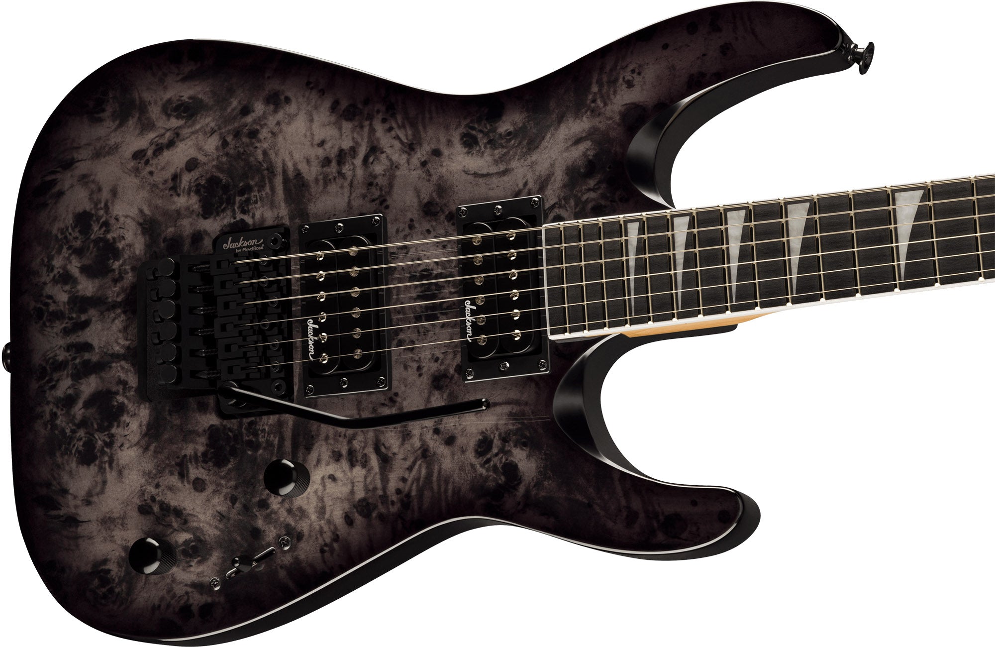 Jackson Dinky JS32 DKAP Electric Guitar - Transparent Black w/ Instrument Cable