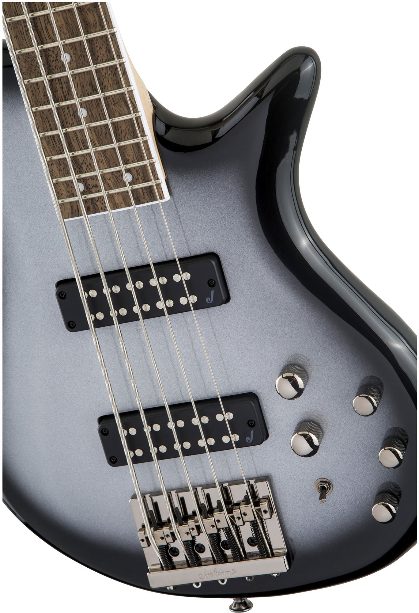 Jackson Spectra Bass JS3V Bass Guitar - Silverburst w/ Instrument Cable