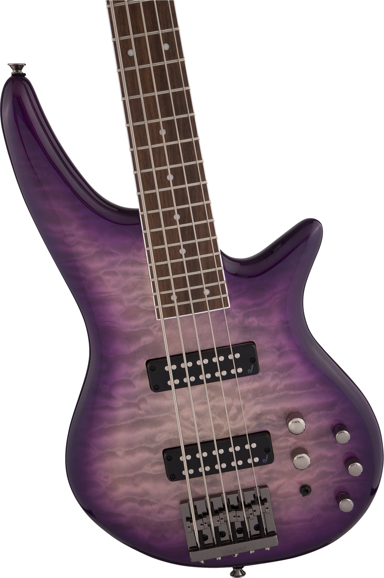 Jackson JS Series Spectra Bass JS3QV 5-String Bass Guitar - Purple Phaze