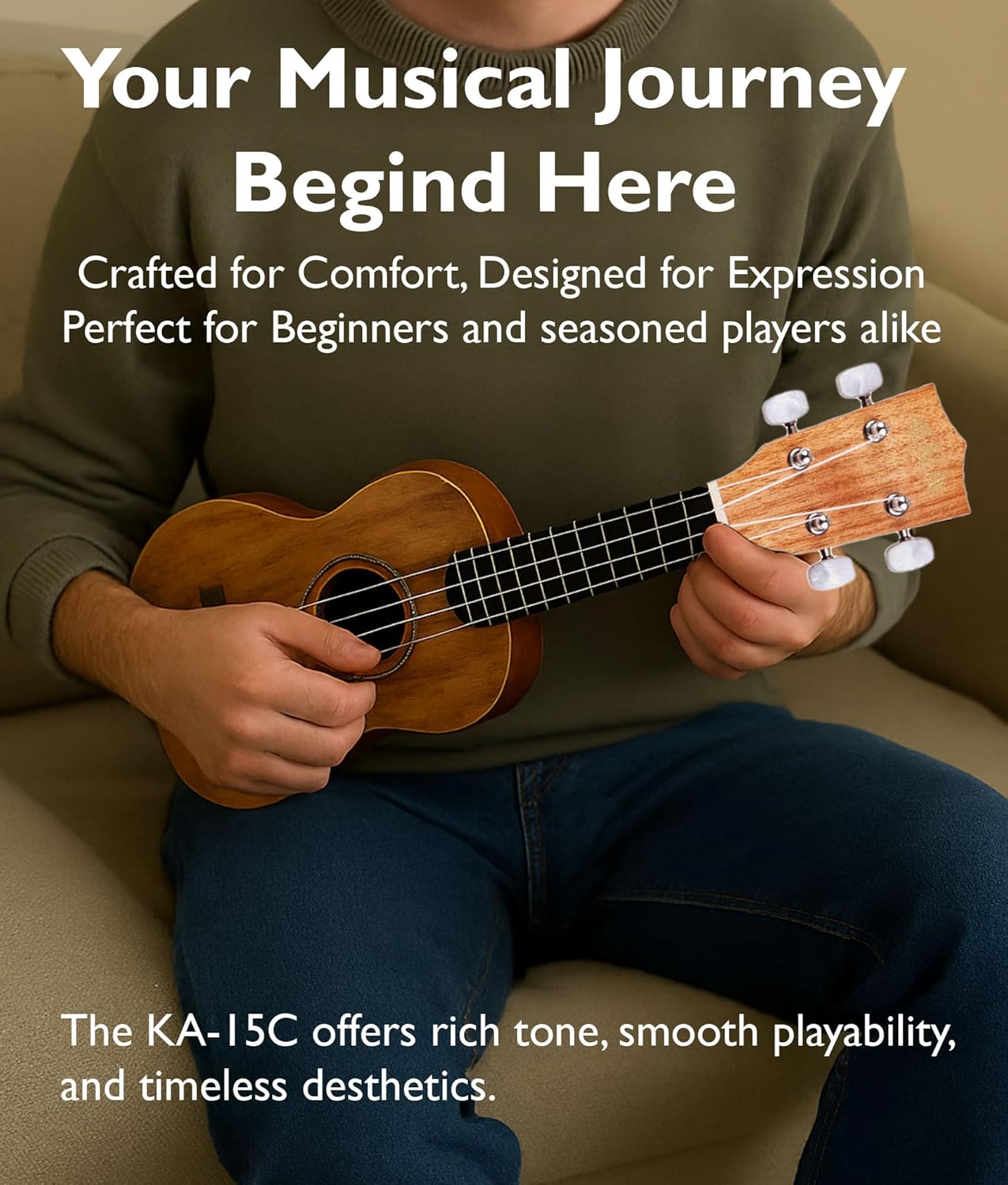 Kala KA-15C Satin Mahogany Concert Ukulele w/ Gig Bag