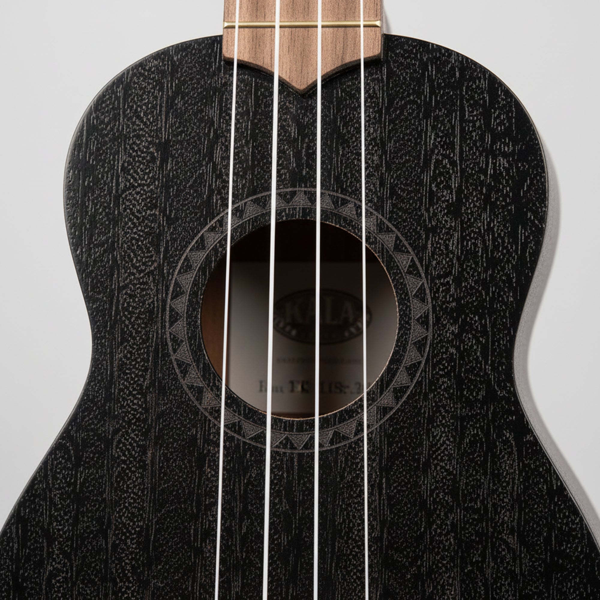 Kala KA-15S-BLK Satin Mahogany Soprano Ukulele - Black w/ Gig Bag