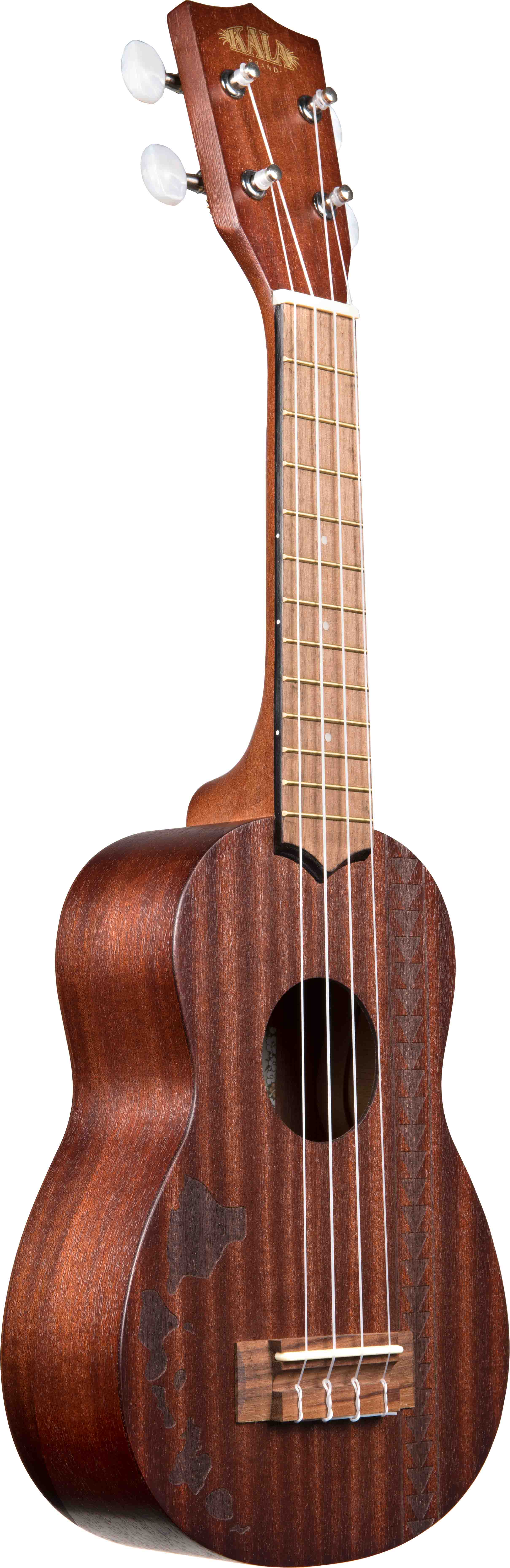 Kala KA-15S-H2 Satin Mahogany Soprano Ukulele - Hawaiian Islands Tattoo w/ Gig Bag