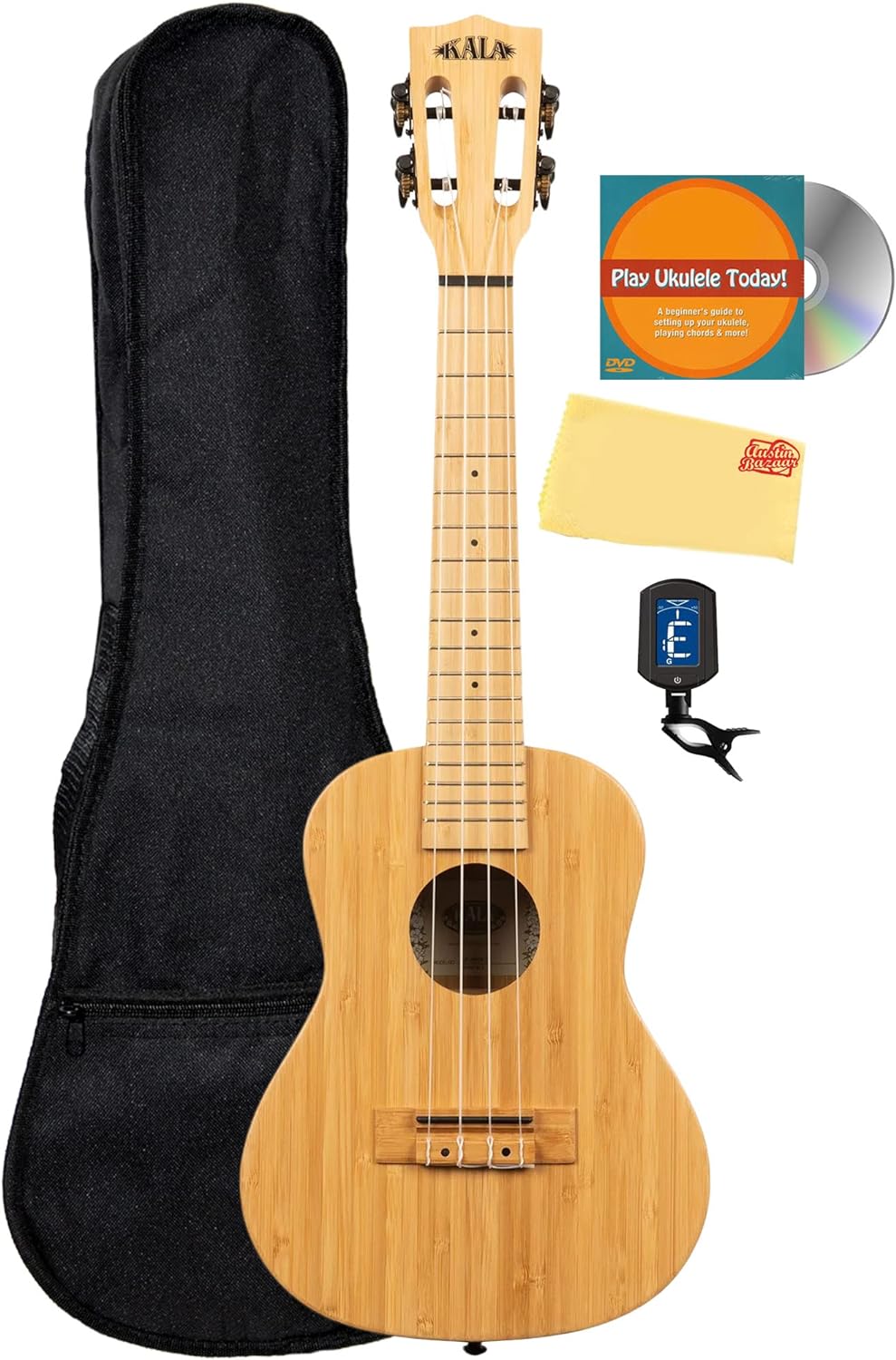 Kala KA-BMB-C Bamboo Concert Ukulele w/ Gig Bag