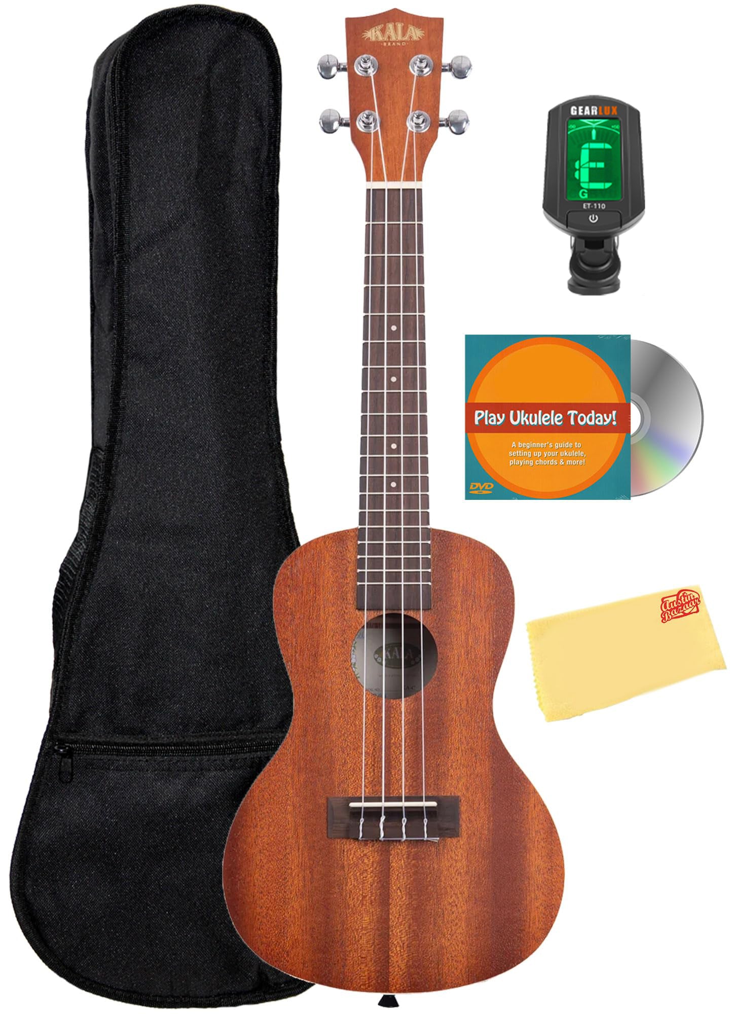Kala KA-C Satin Mahogany Concert Ukulele w/ Gig Bag