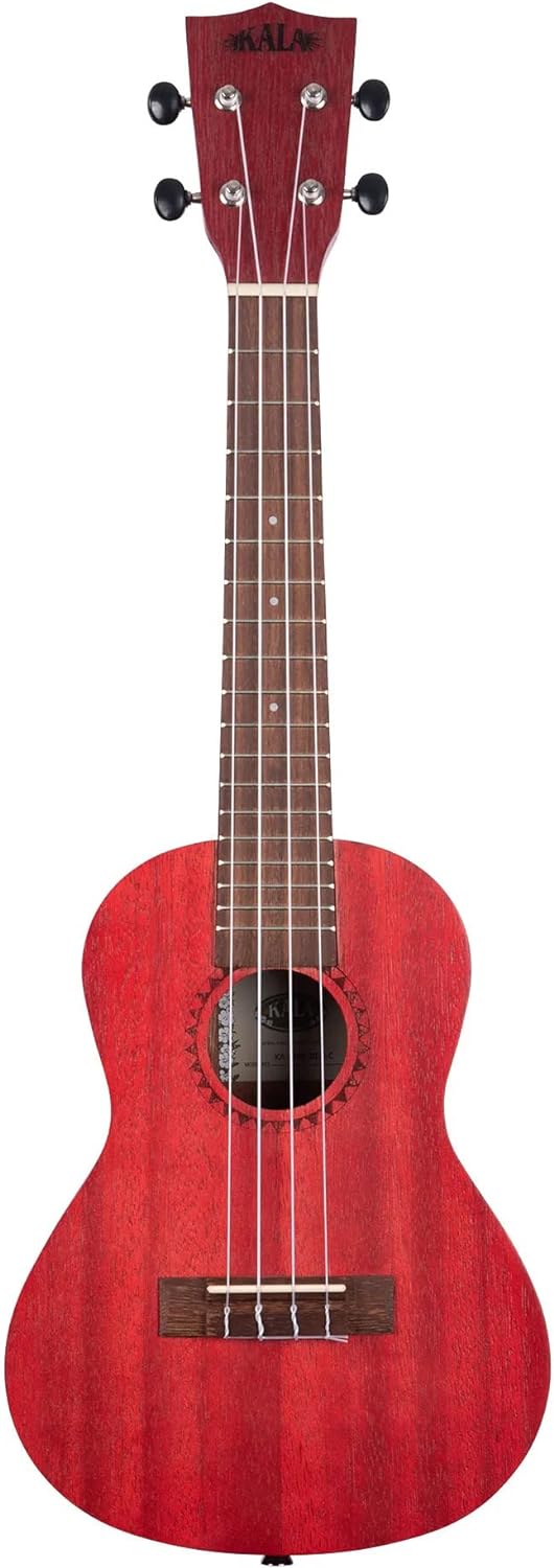 Kala MRT-RED-C Modern Meranti Concert Ukulele - Adobe Red w/ Hard Case