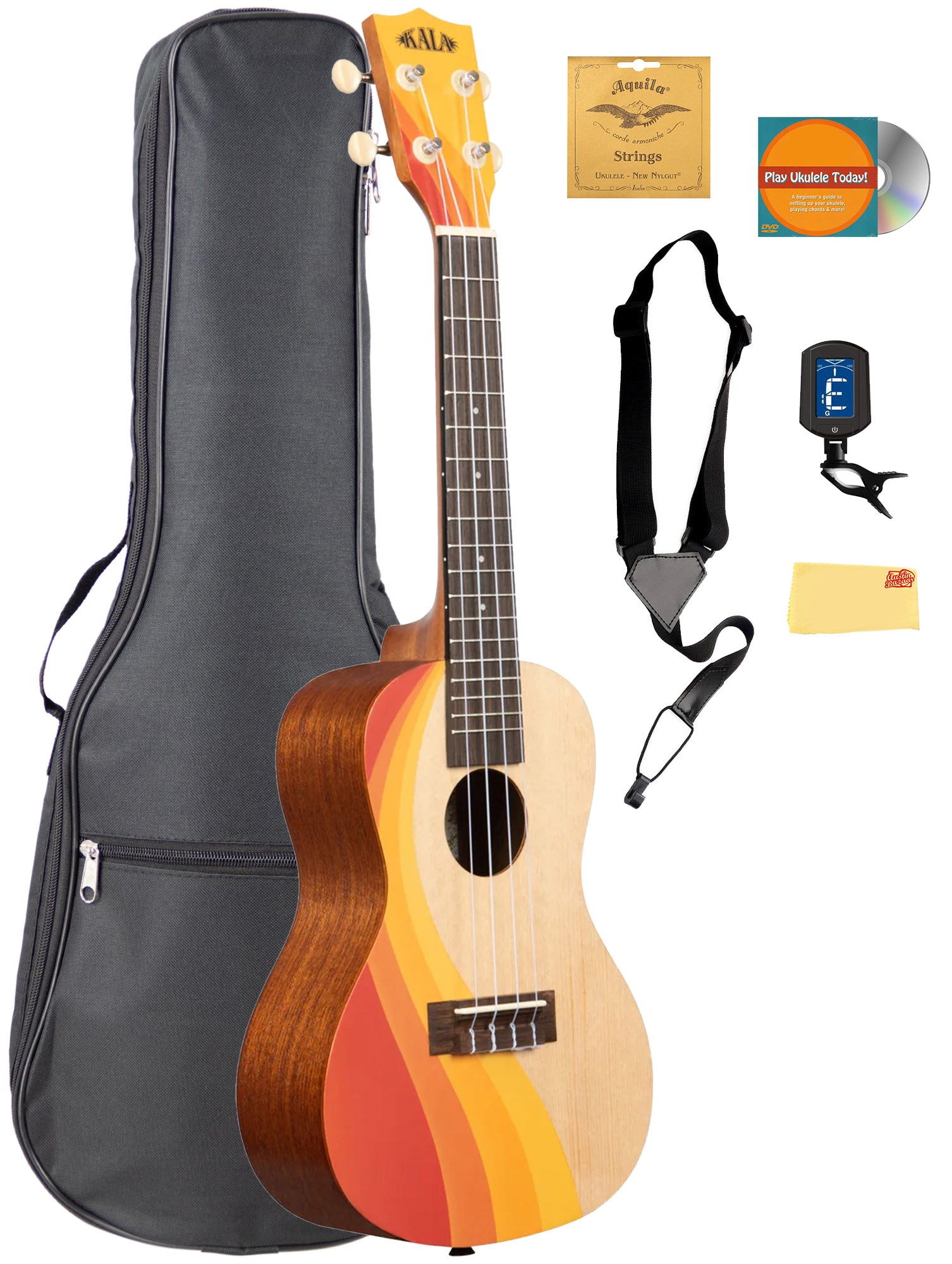 Kala KA-SURF-SWELL Surf Swell Concert Ukulele w/ Gig Bag