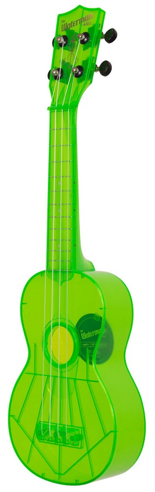 Kala KA-SWF-GN Waterman Soprano Ukulele - Fluorescent Green Gloss
