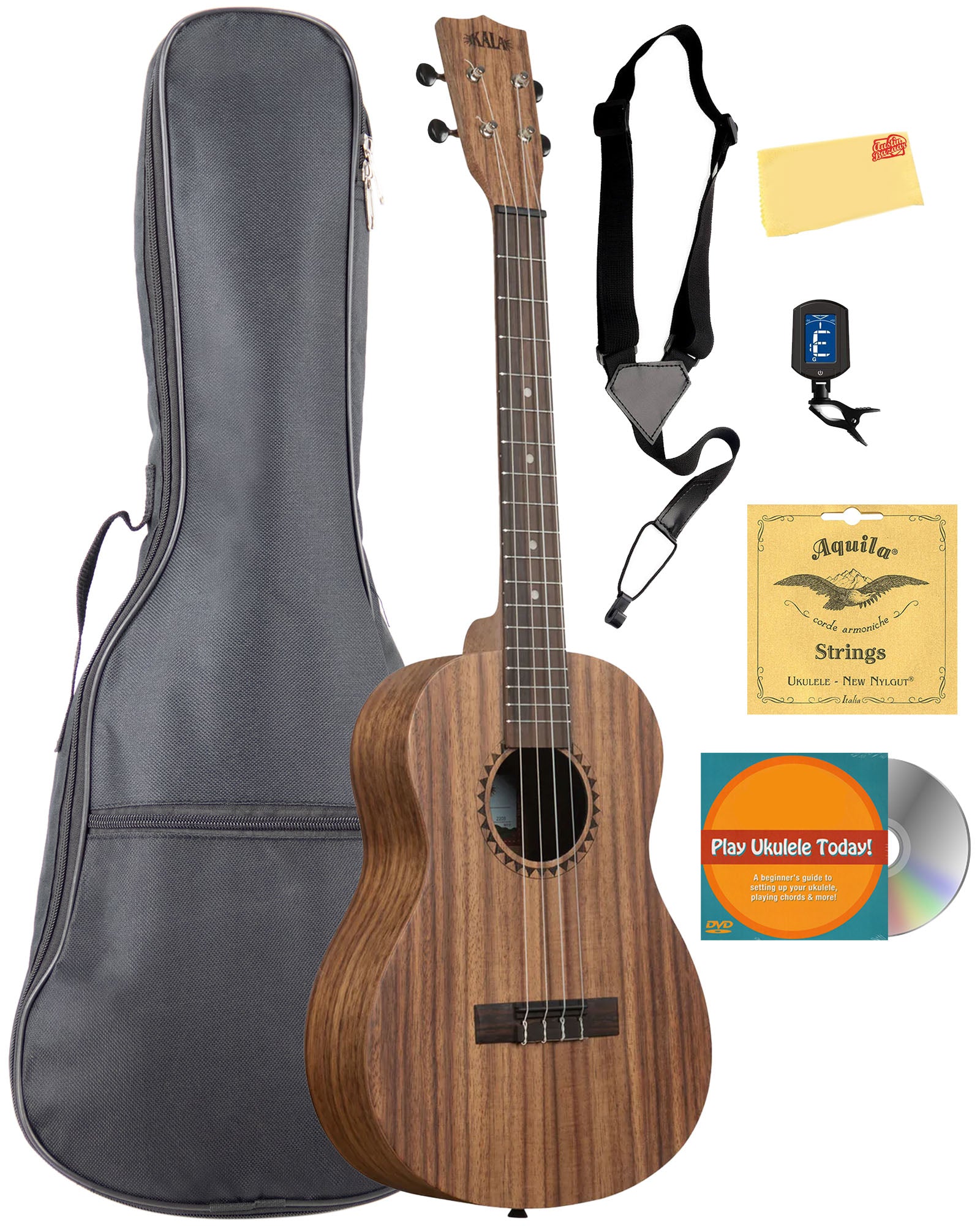 Kala KA-TEAK-B Teak Baritone Ukulele w/ Gig Bag
