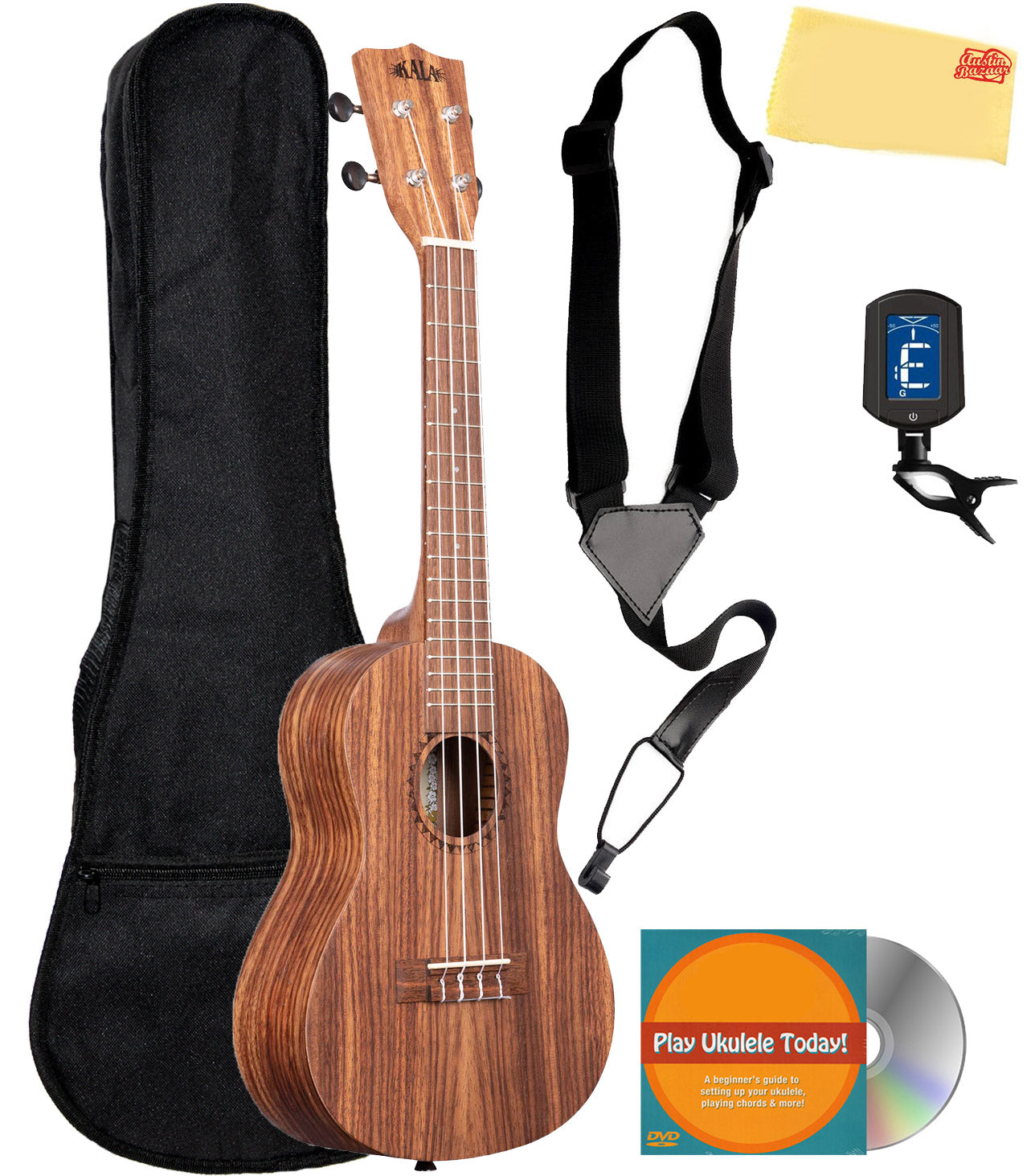 Kala KA-TEAK-C Teak Concert Ukulele w/ Gig Bag