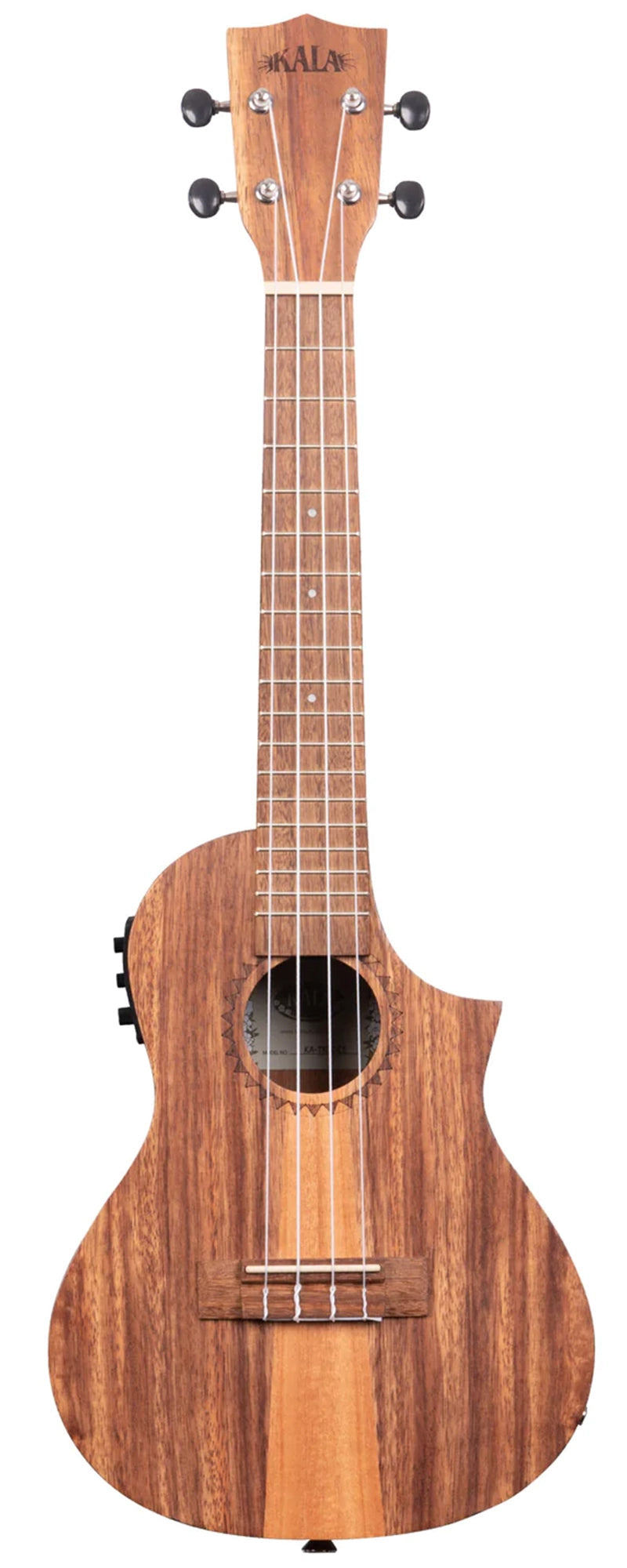 Kala KA-TK-C-CE Teak Tri-Top Concert Acoustic-Electric Ukulele w/ Case