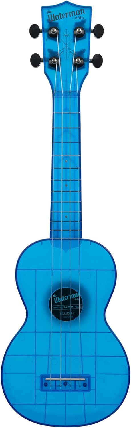 Kala KA-WMT-BL-S Soprano Waterman Sea Glass Ukulele - Cobalt Blue